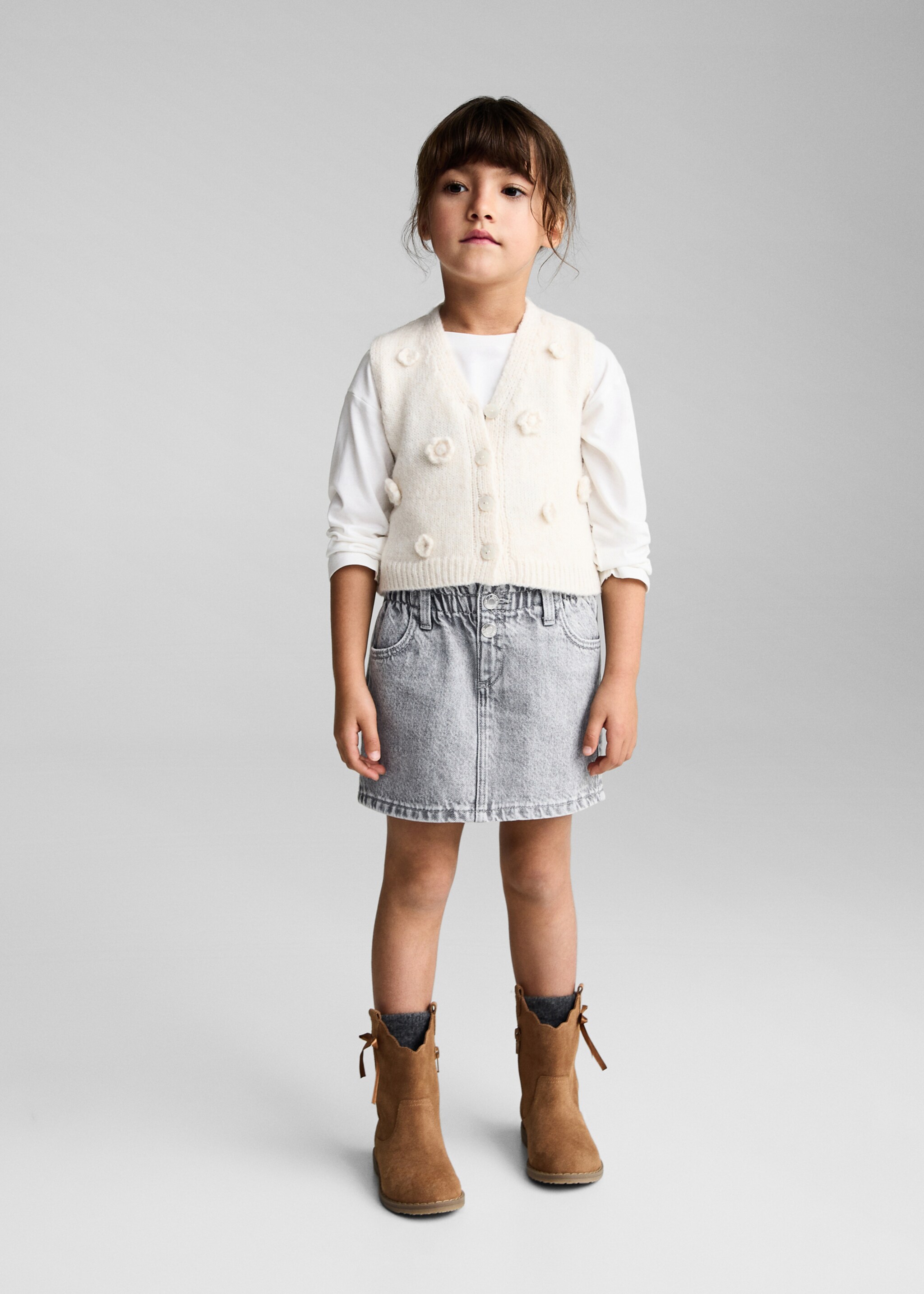 Denim skirt - General plane, Light Grey Denim. Ref: 87010627-00.