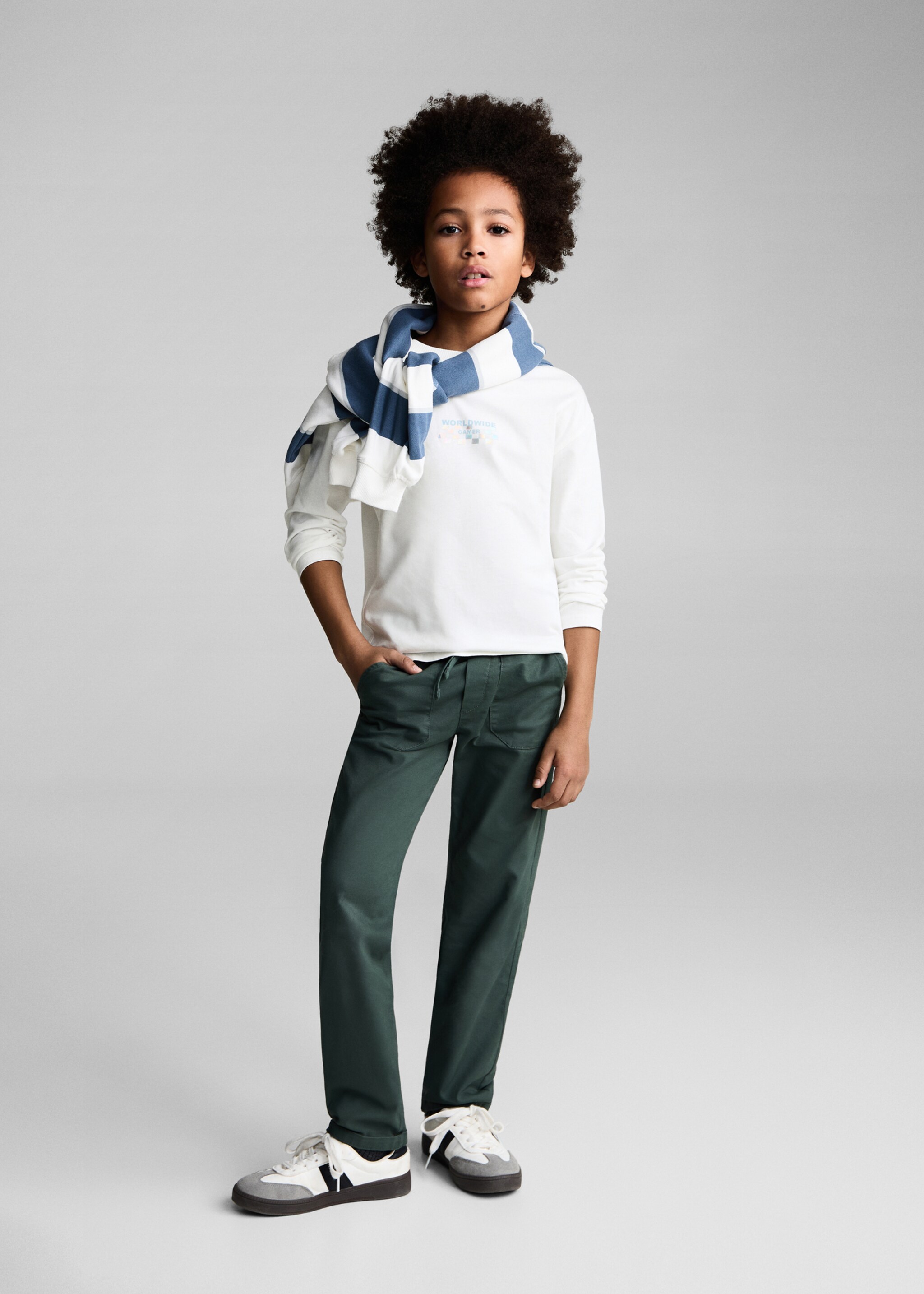 Printed long sleeve t-shirt - General plane, Off White. Ref: 87010638-00.