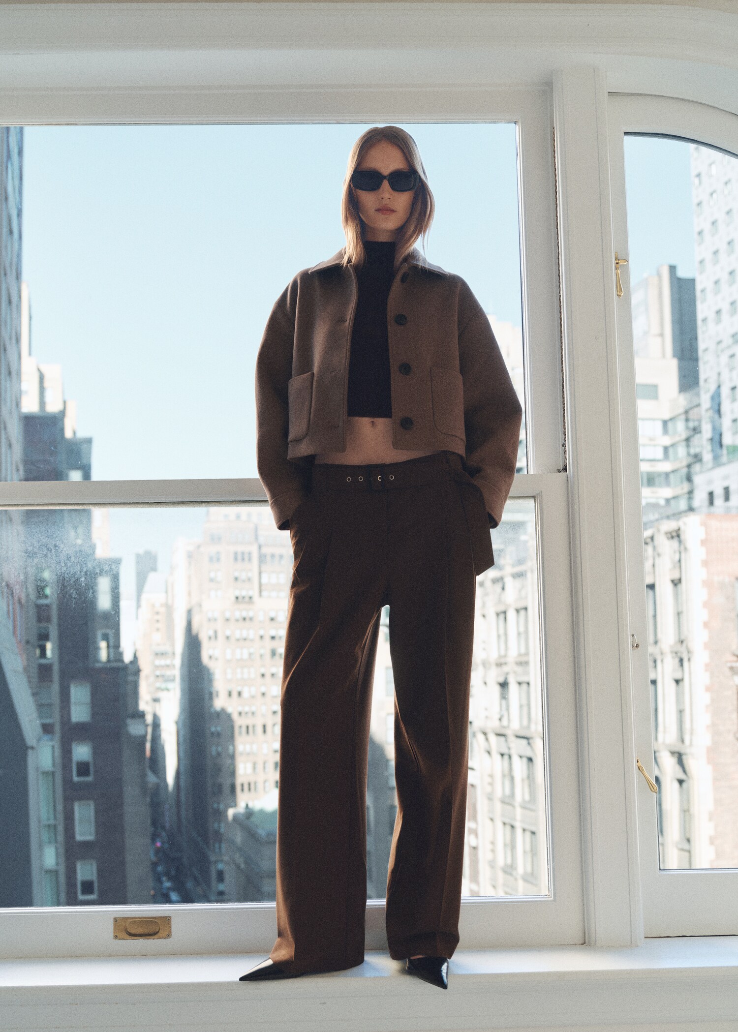 Wool jacket with pockets - General plane