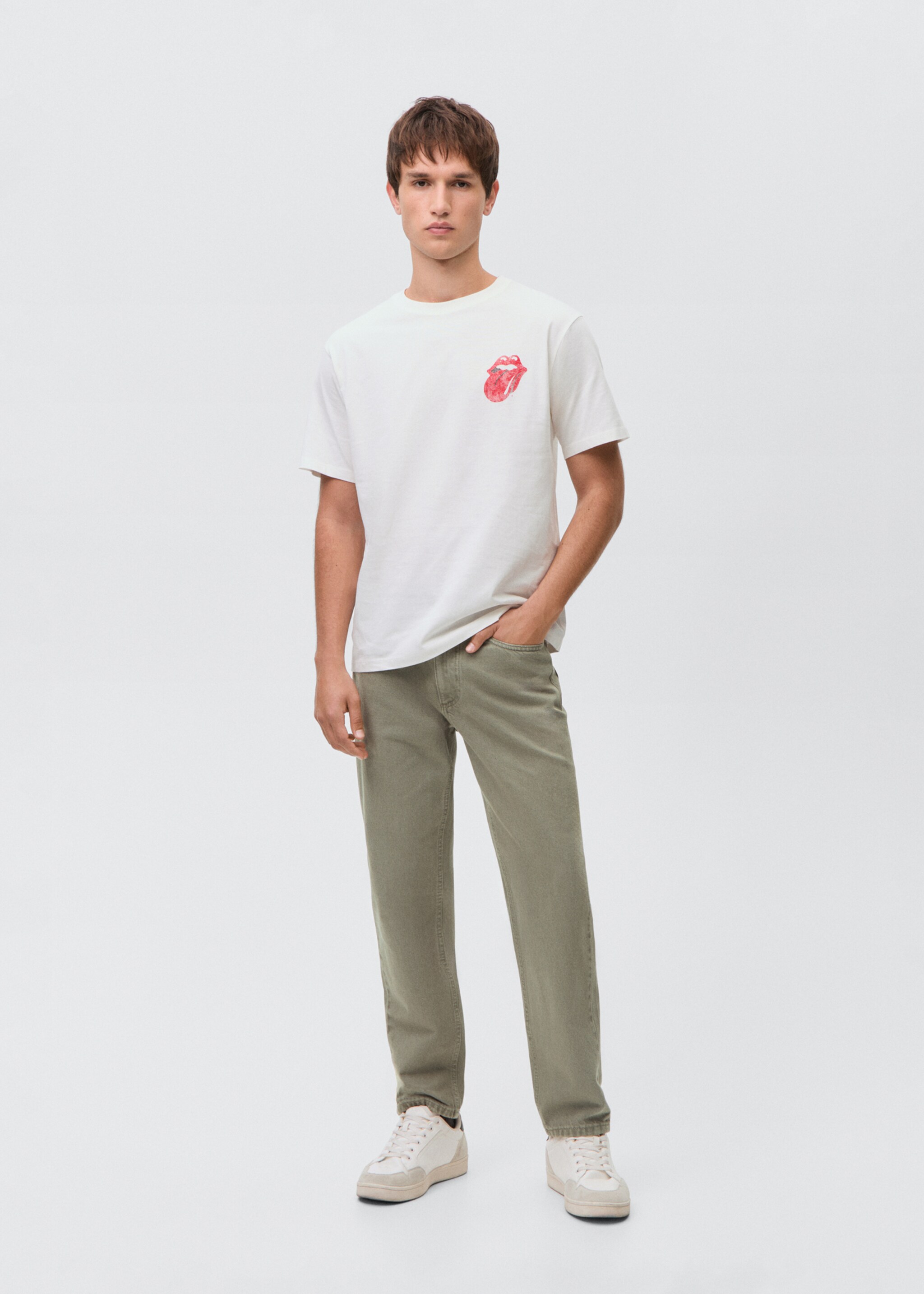 T-Shirt The Rolling Stones - Allgemeine Ansicht, Cremeweiß. Ref: 87011057-00.