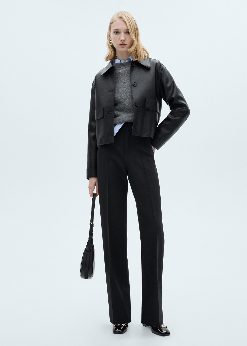 Straight-fit pleated pants - Women | MANGO OUTLET USA