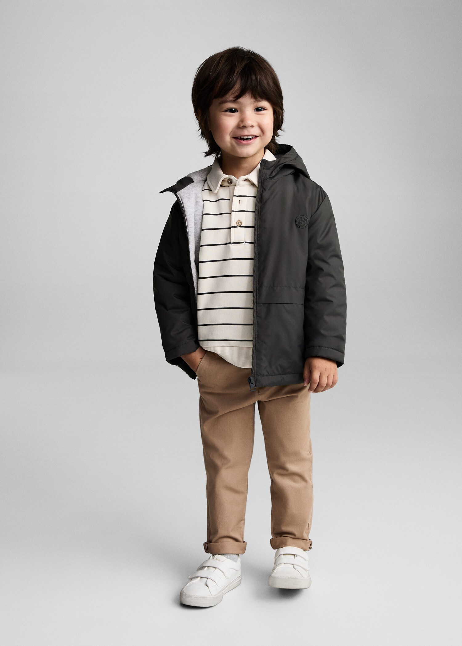 Prošívaný anorak s kapucí - Celkový náhled