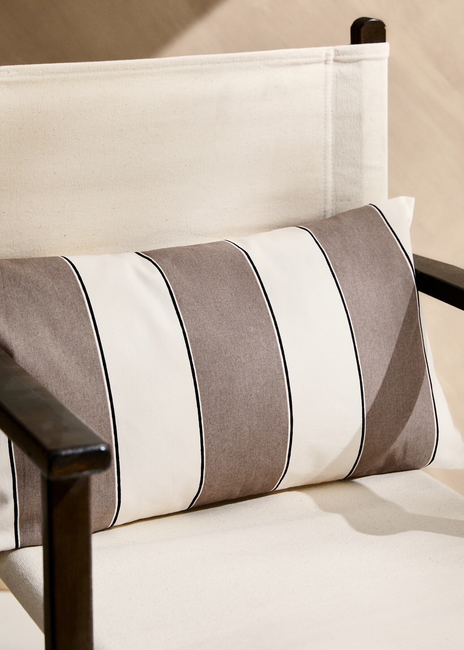 Waterproof striped cushion cover 30x50 cm - General plane