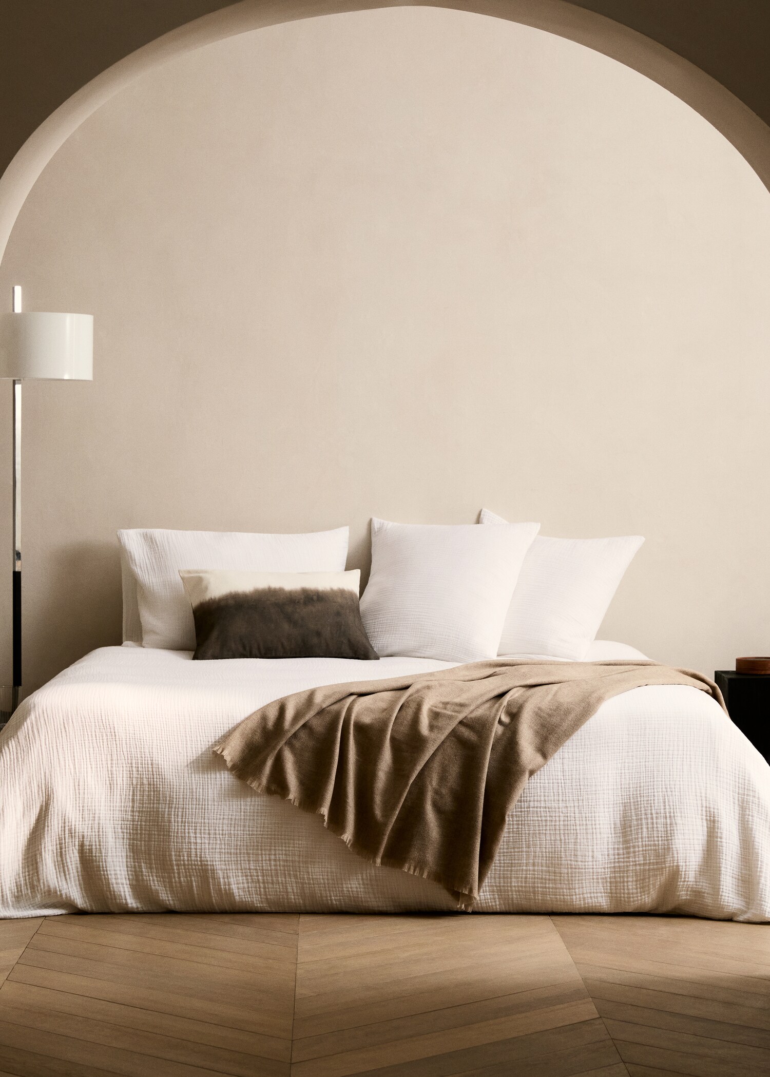 Dekbedovertrek van mousseline katoen bed 135/140 cm - Overzichtstekening