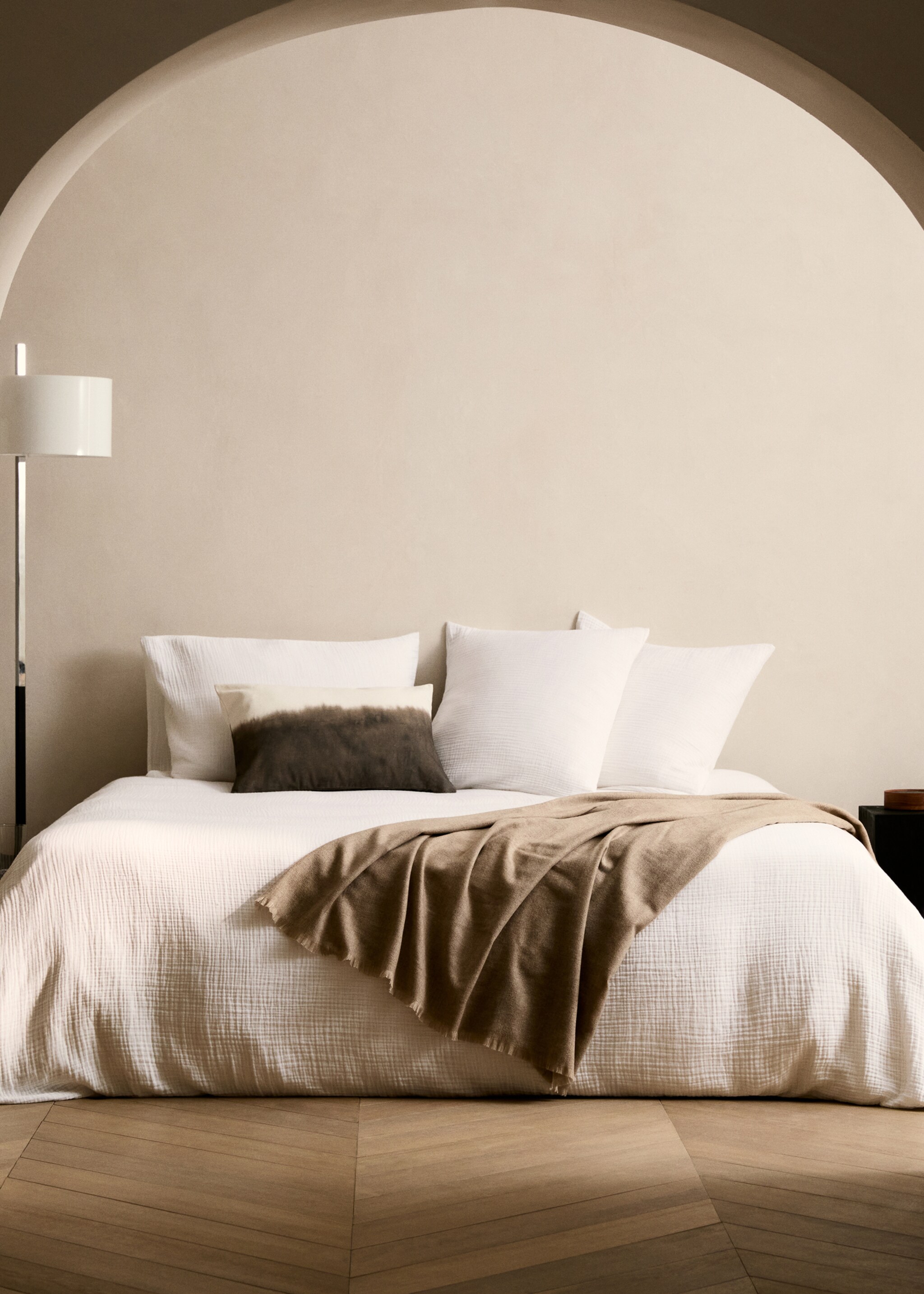 Funda nòrdica cotó gasa llit 150/160 cm - Pla general, Gris clar/pastel. Ref: 87013005-00.