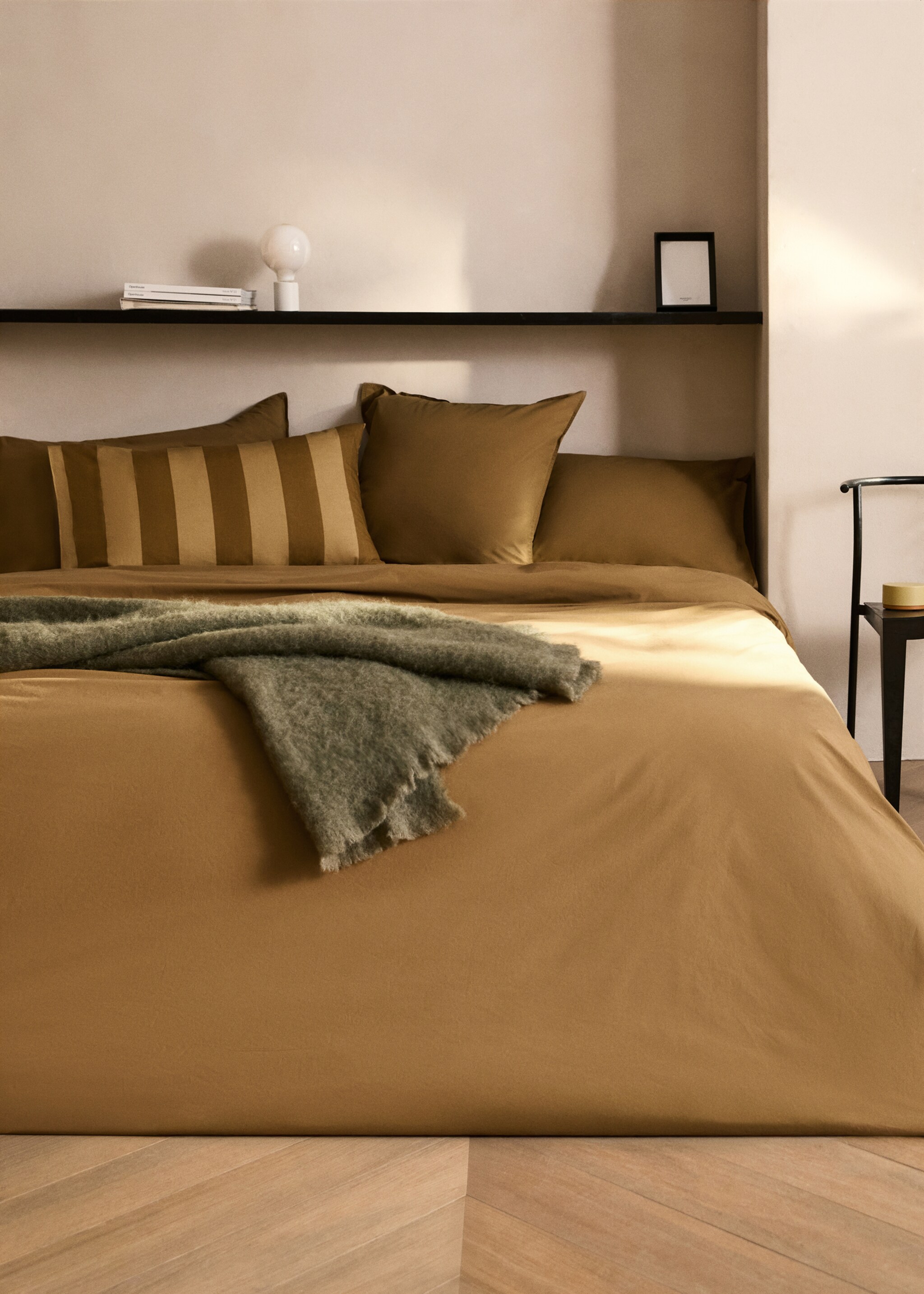 Cotton poplin double-stitched children's duvet cover Single bed - General plane, Caramel. Ref: 87013041-00.