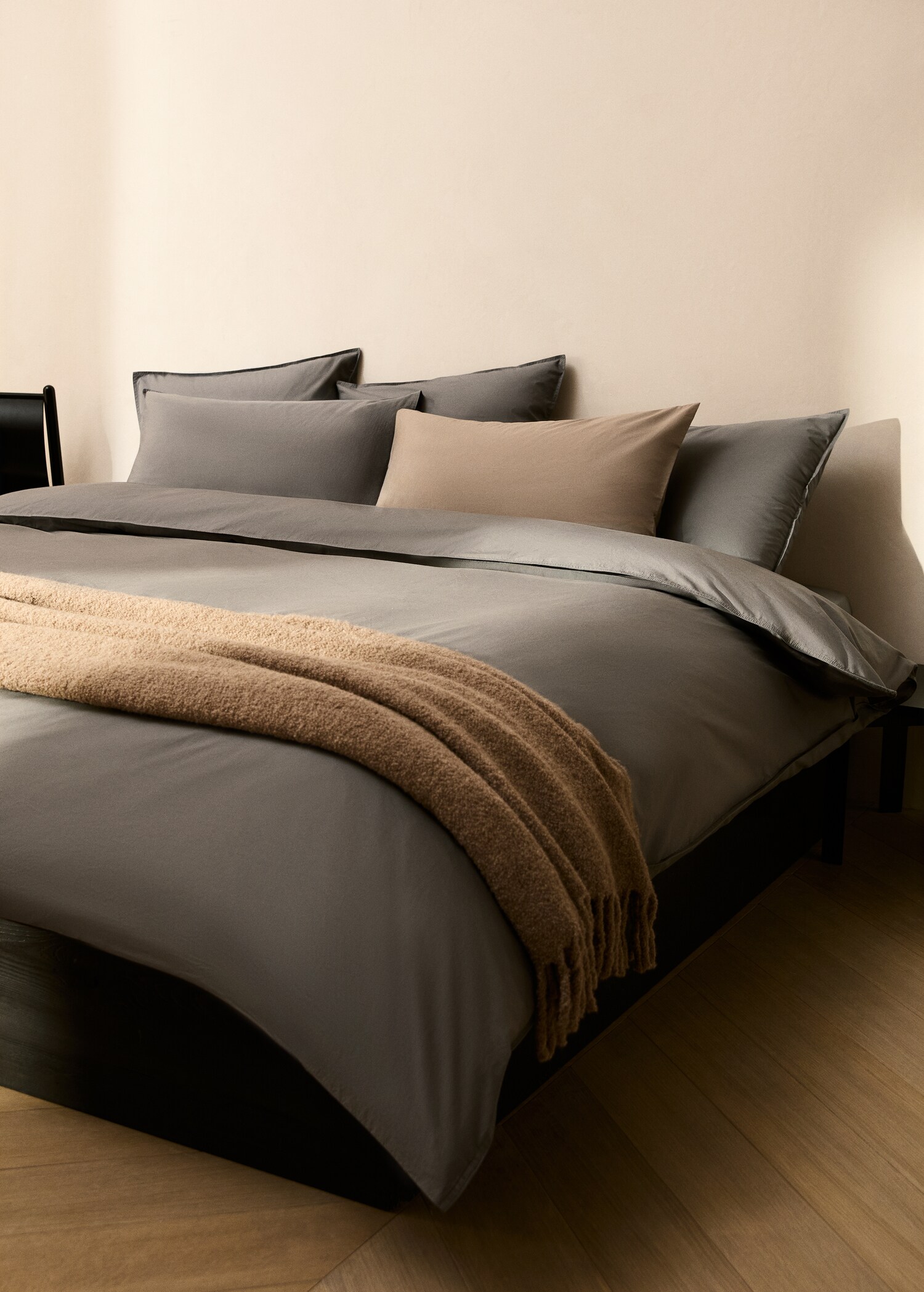 Cotton poplin double-stitched children's duvet cover Single bed - General plane