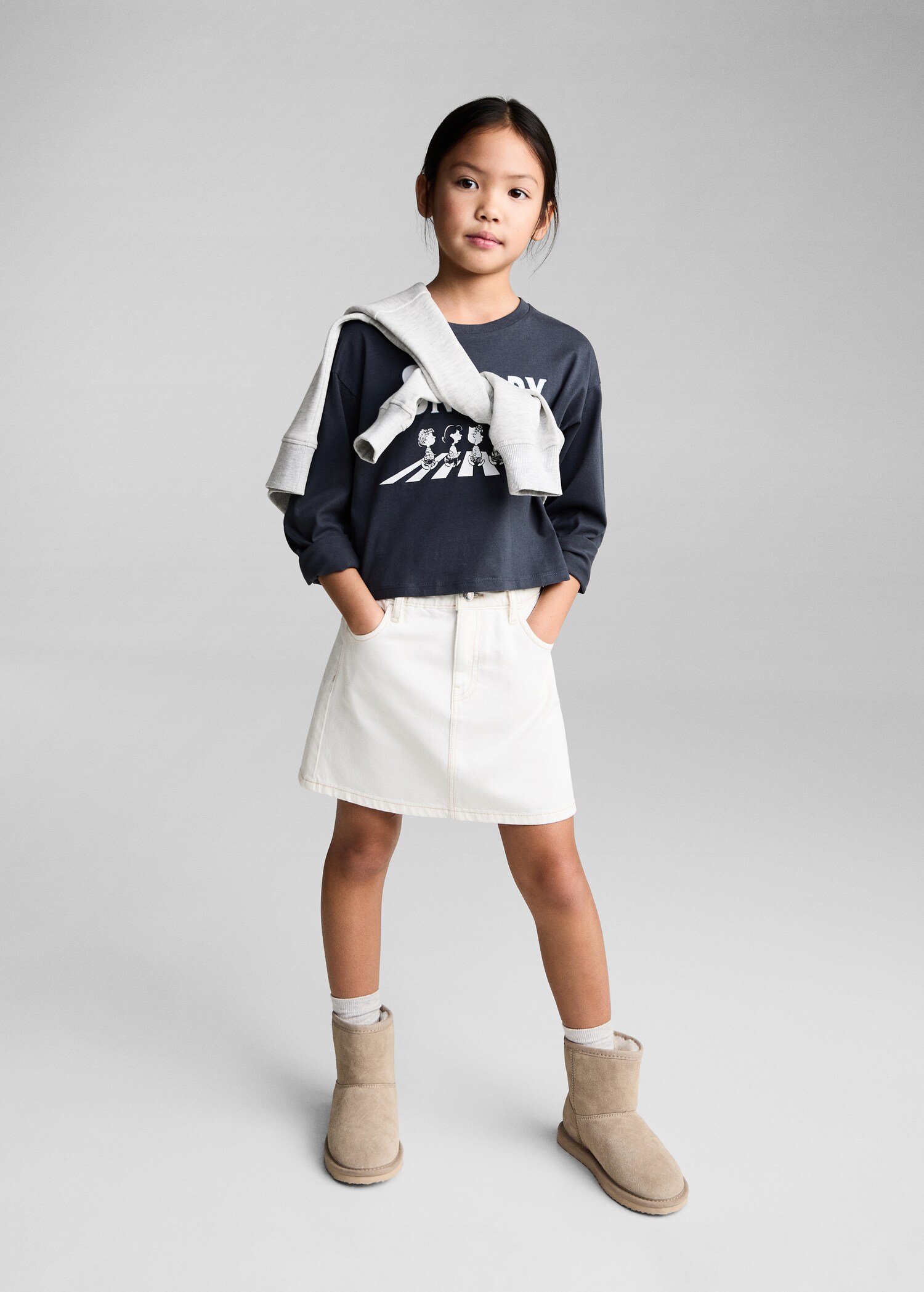 Denim mini-skirt - General plane