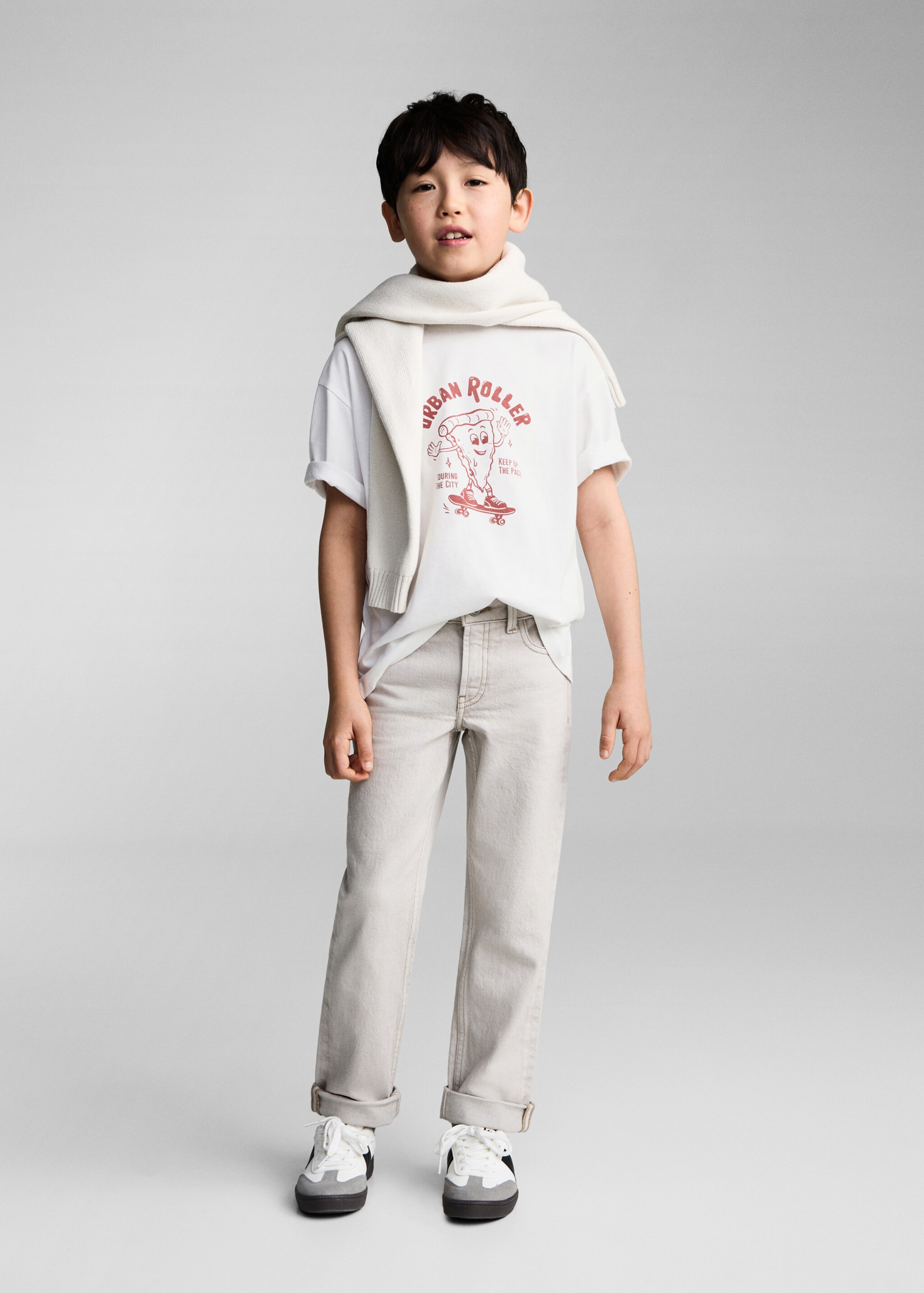 Printed cotton-blend t-shirt - General plane, Off White. Ref: 87015143-00.