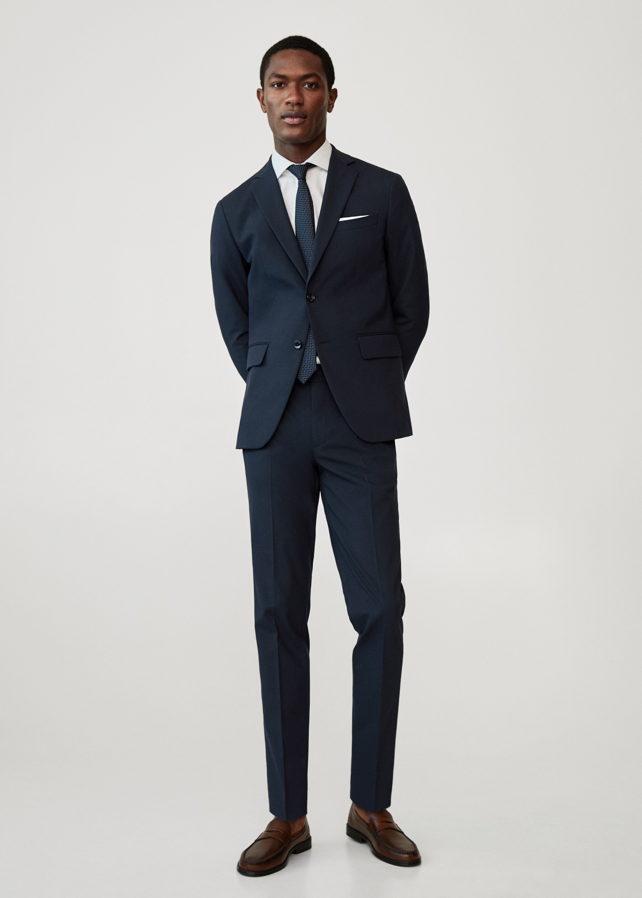 Oblekové kalhoty slim fit - Celkový náhled