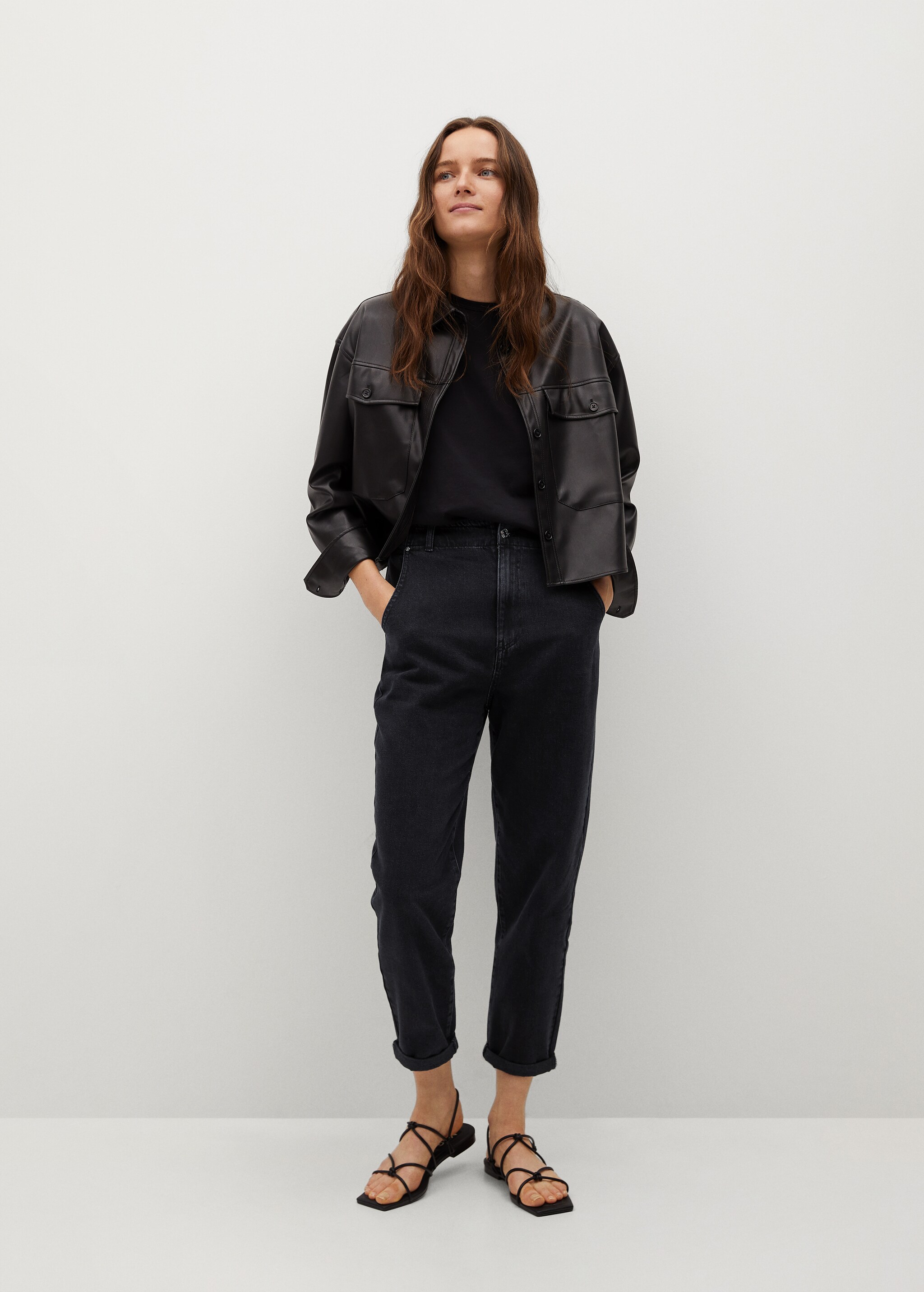 Waist straight Slouchy jeans - General plane