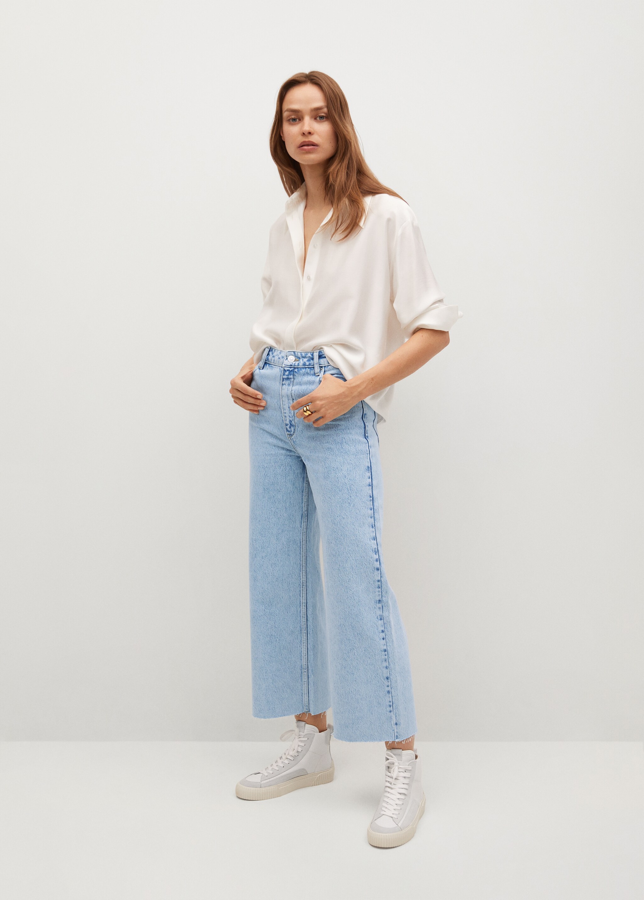 Jupe-culotte jean taille haute - Plan général