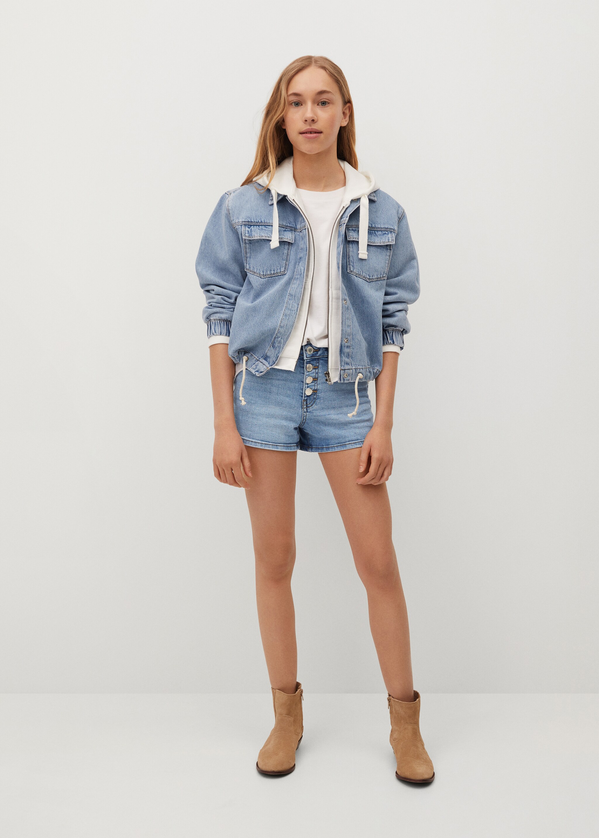 Short denim botones - Plano general