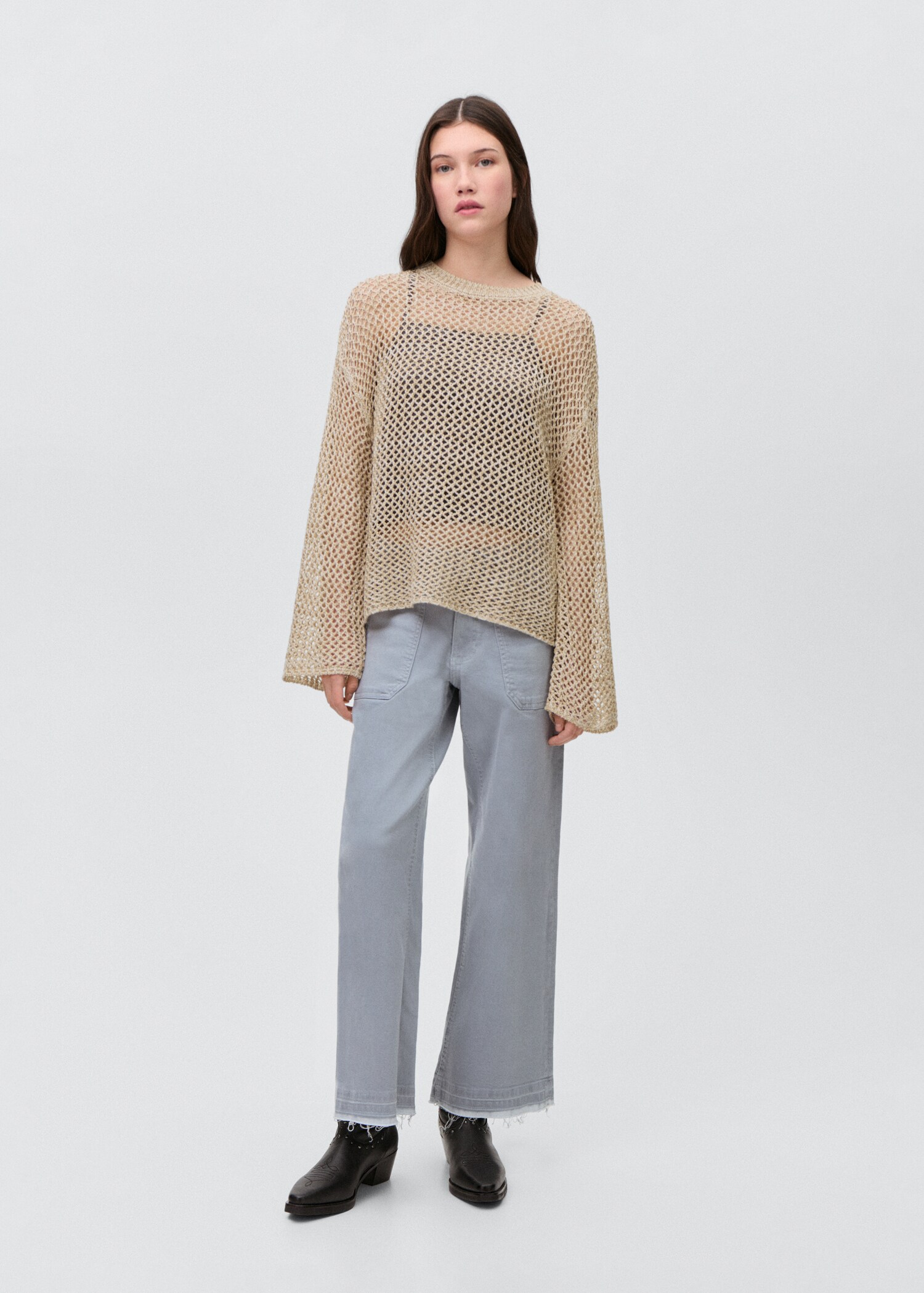 Openwork knit sweater - General plane