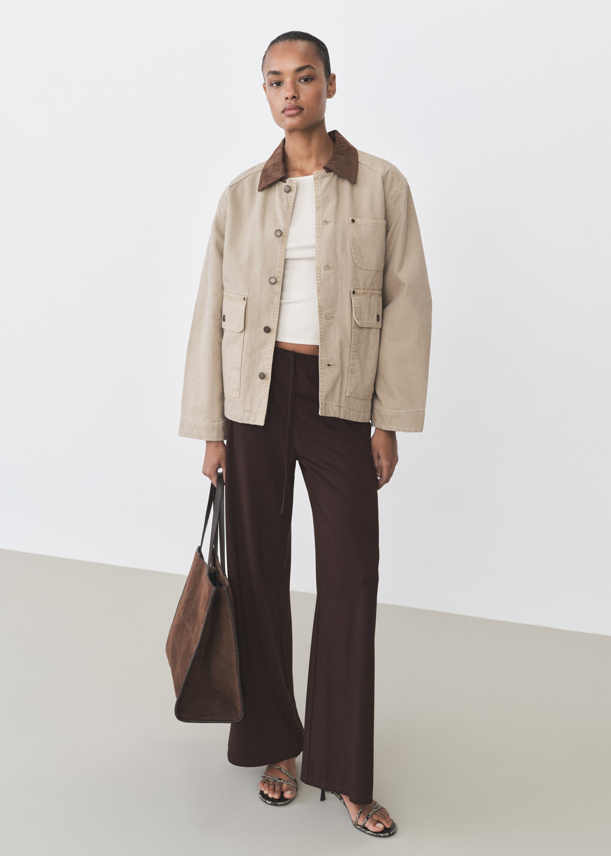 Fine-knit fitted sweater - General plane, Ecru. Ref: 87015759-00.