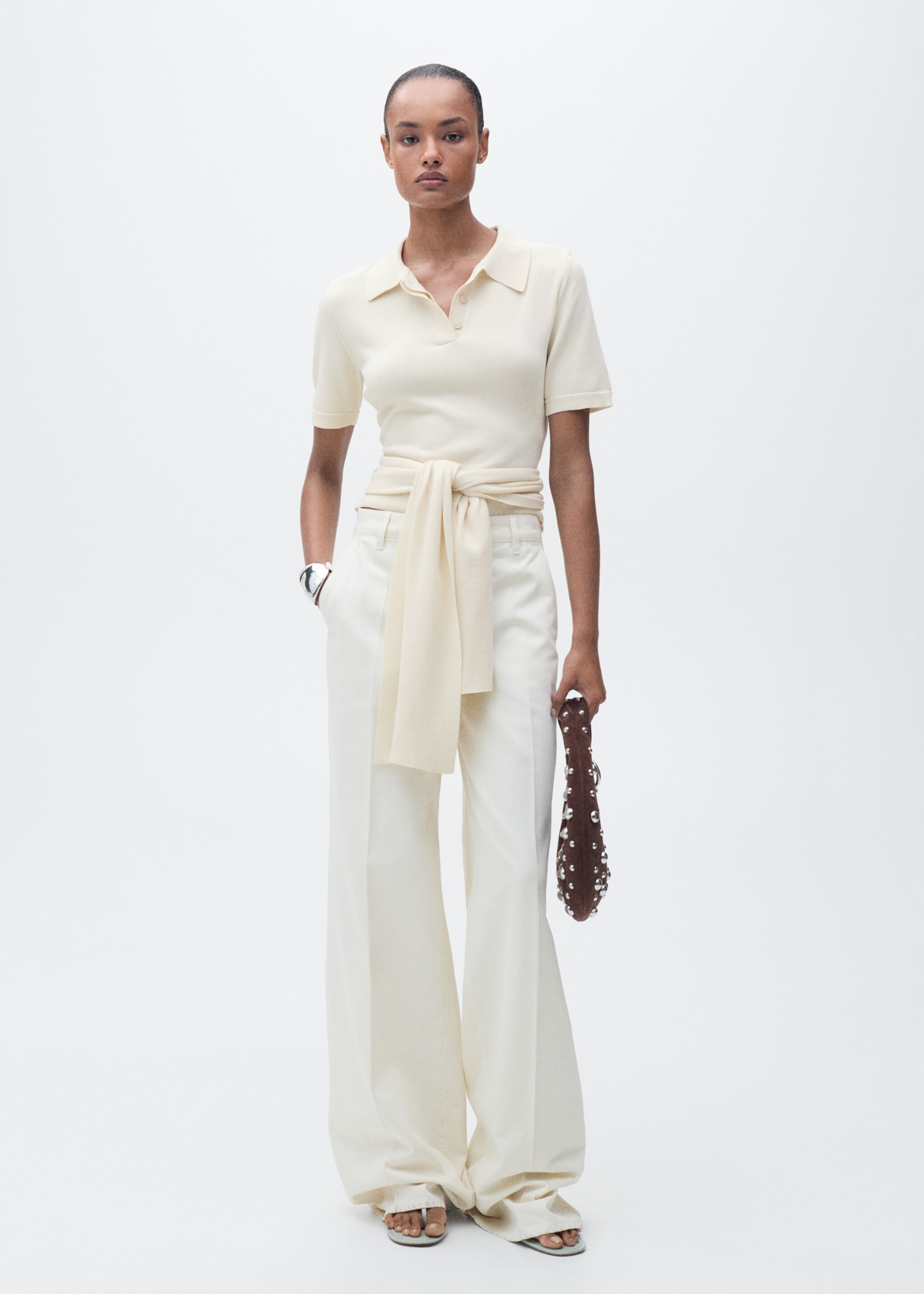 Jersei màniga curta detall nus - Pla general, Cru. Ref: 87015768-00.