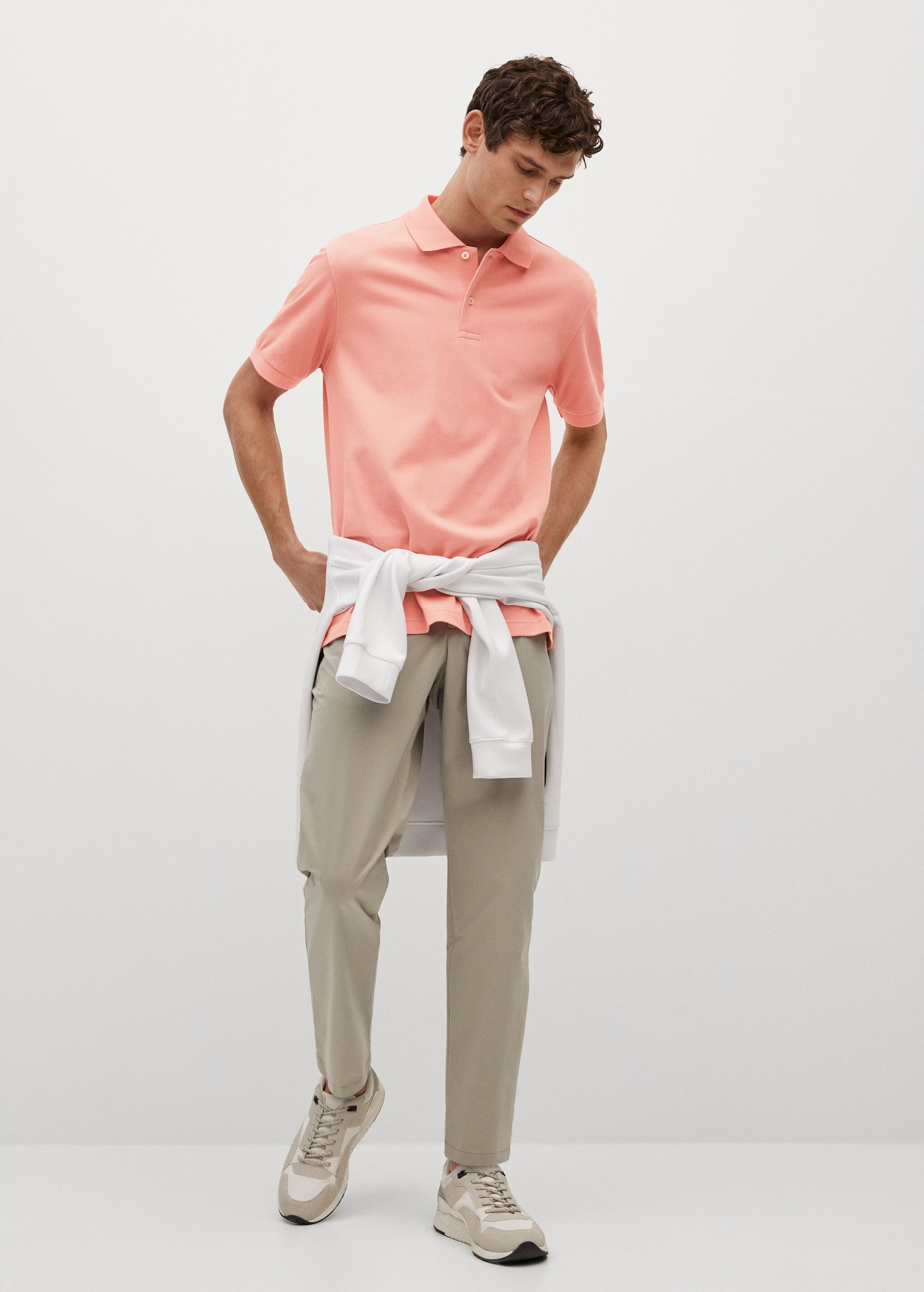Polo algodón piqué termorregulador - Plano general
