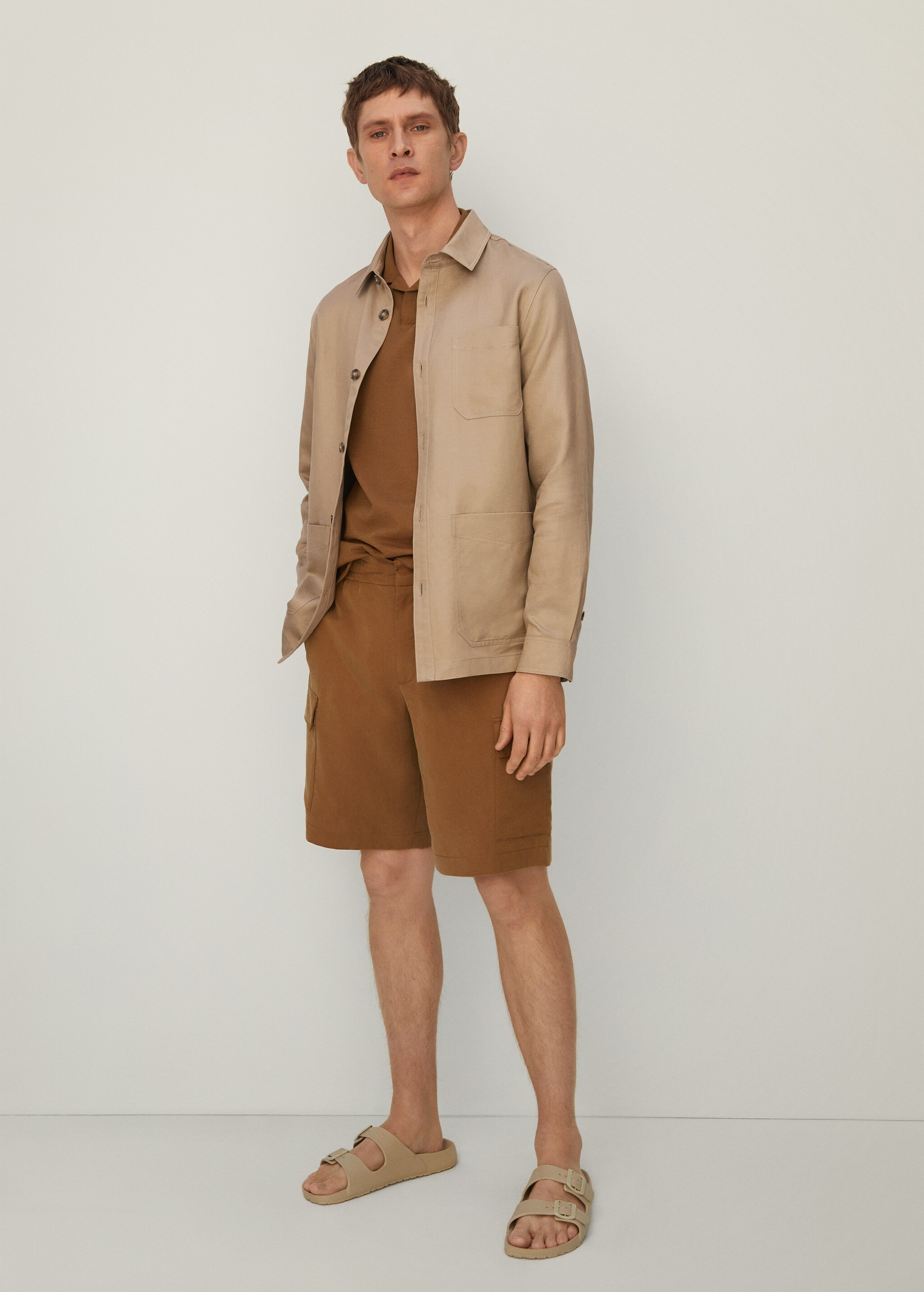 Sobrecamisa sarga lino - Plano general