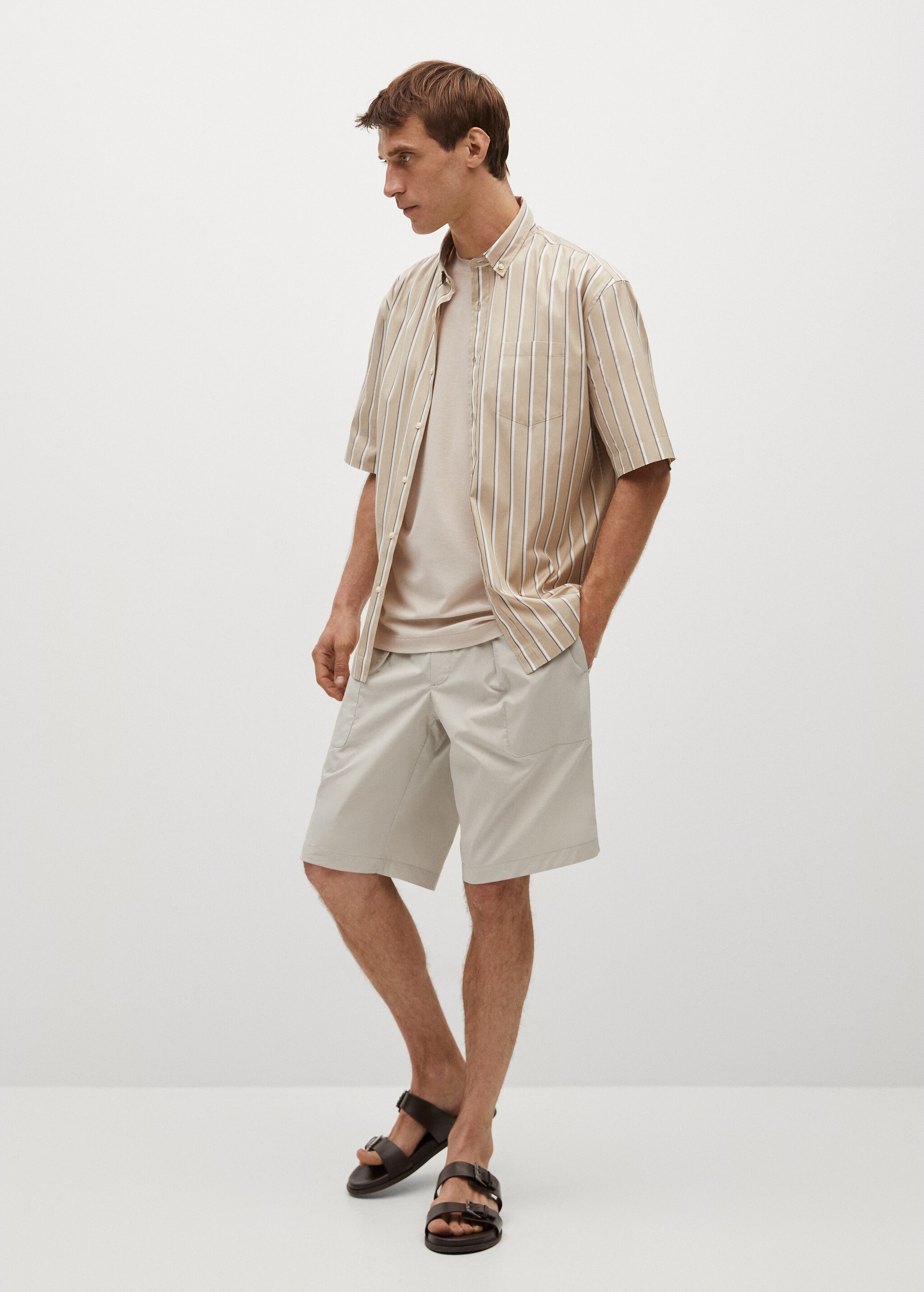 Premium fabric jogger shorts - General plane