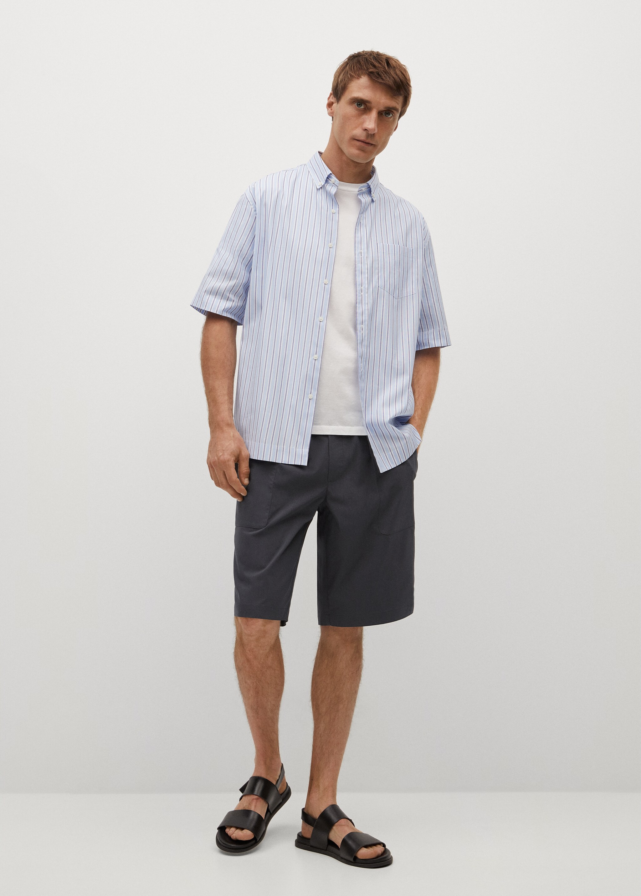 Premium fabric jogger shorts - General plane