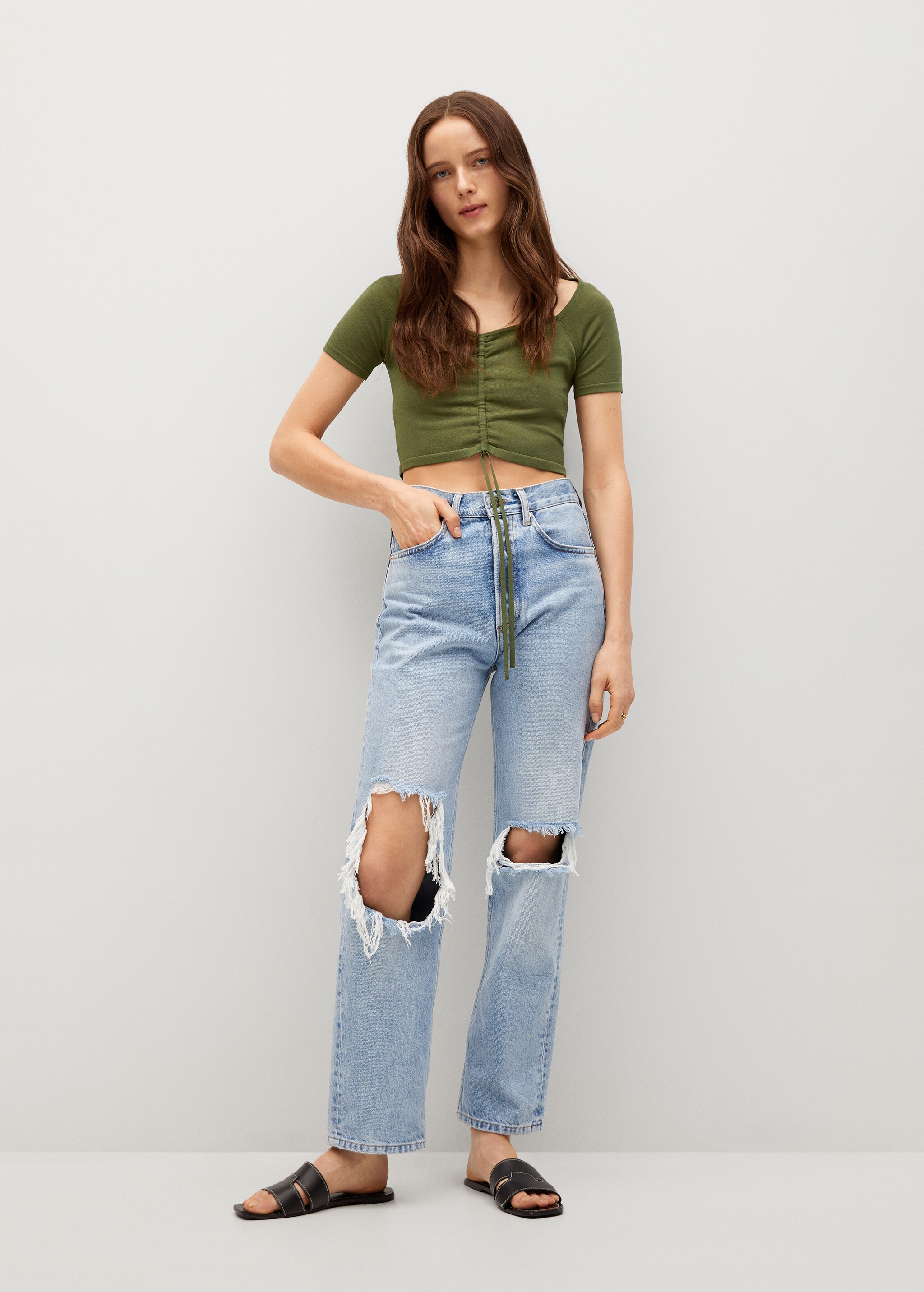 Draped crop top - General plane