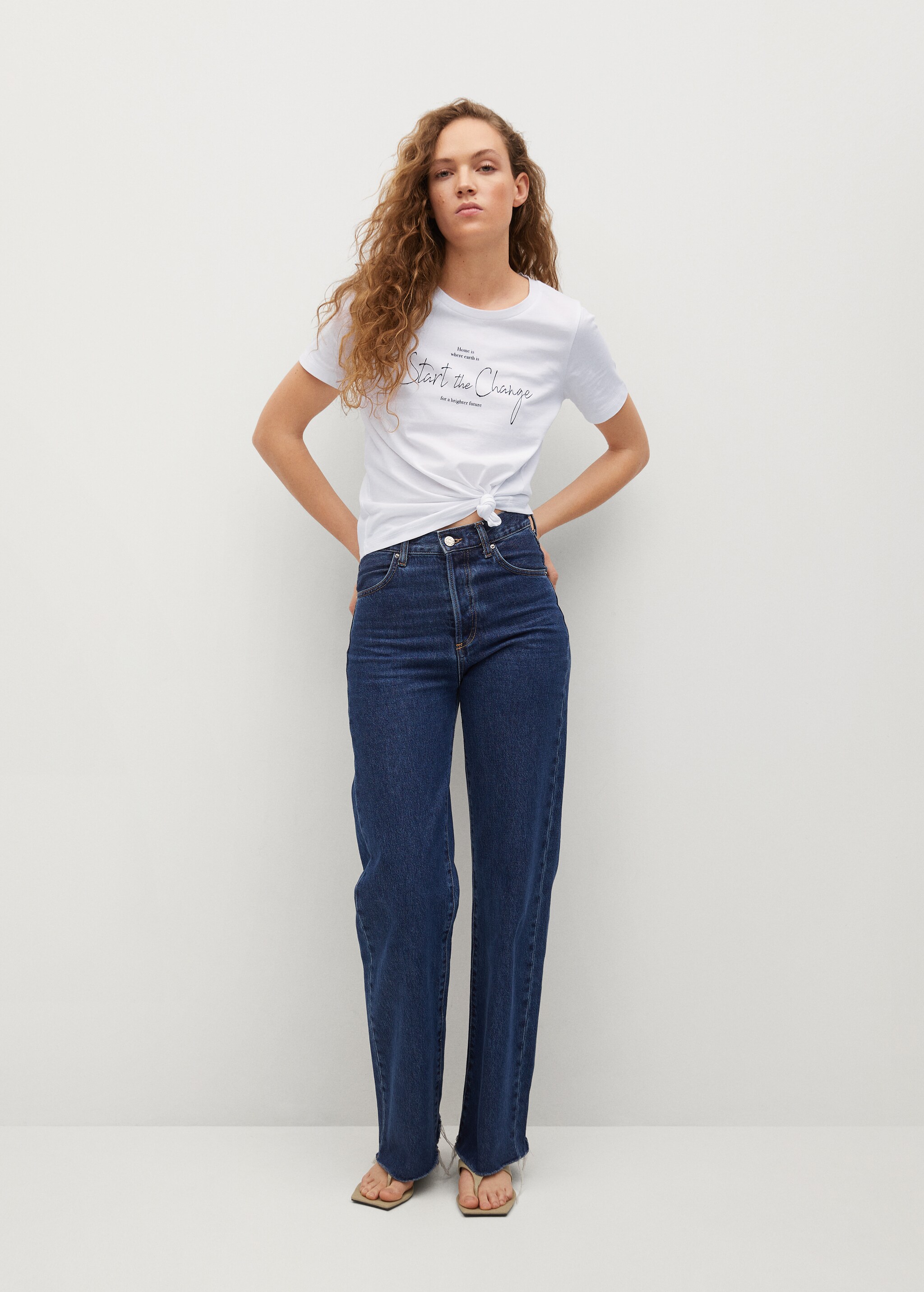 Organic printed cotton t-shirt - General plane