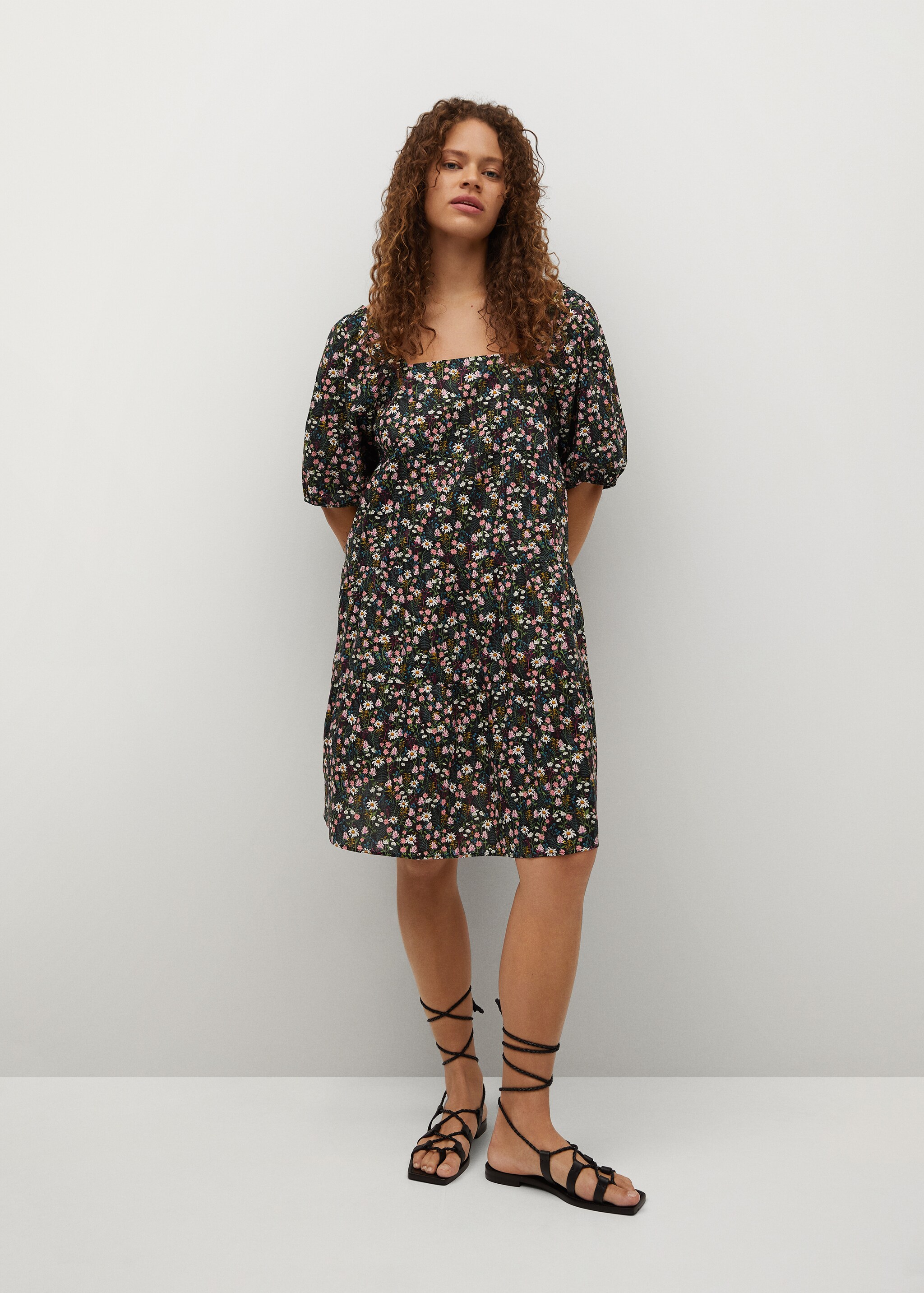 Vestido algodón estampado - Plano general