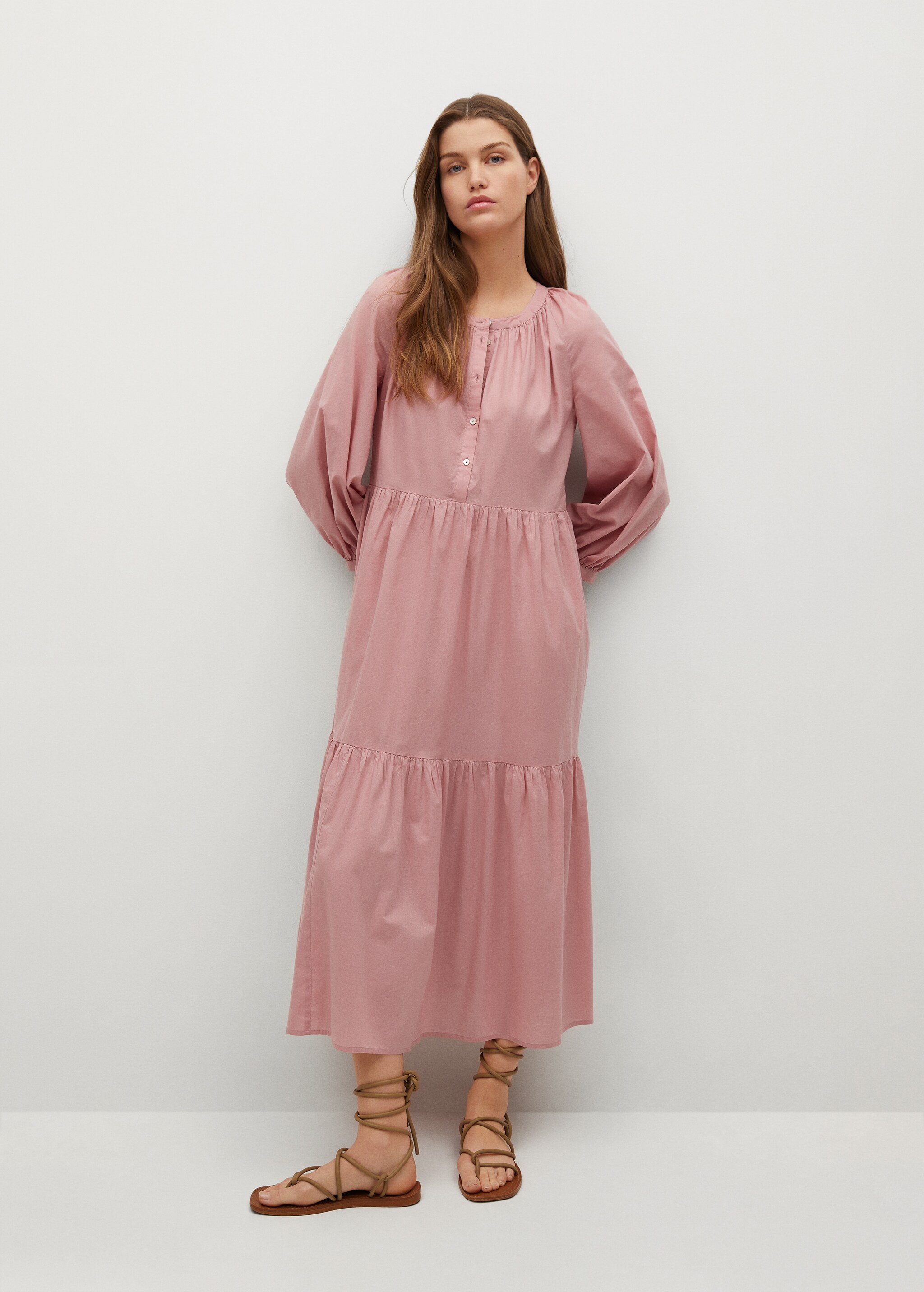 Frill cotton dress - General plane