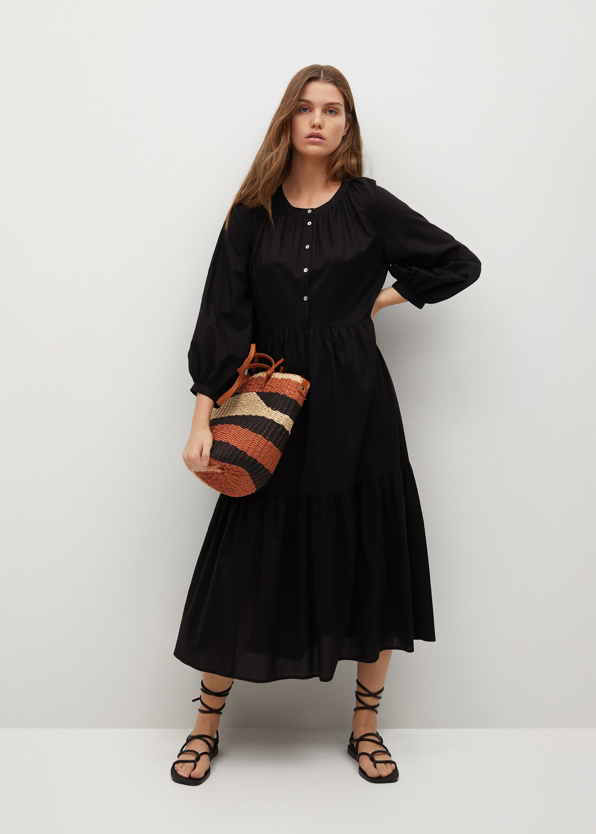 Frill cotton dress - General plane