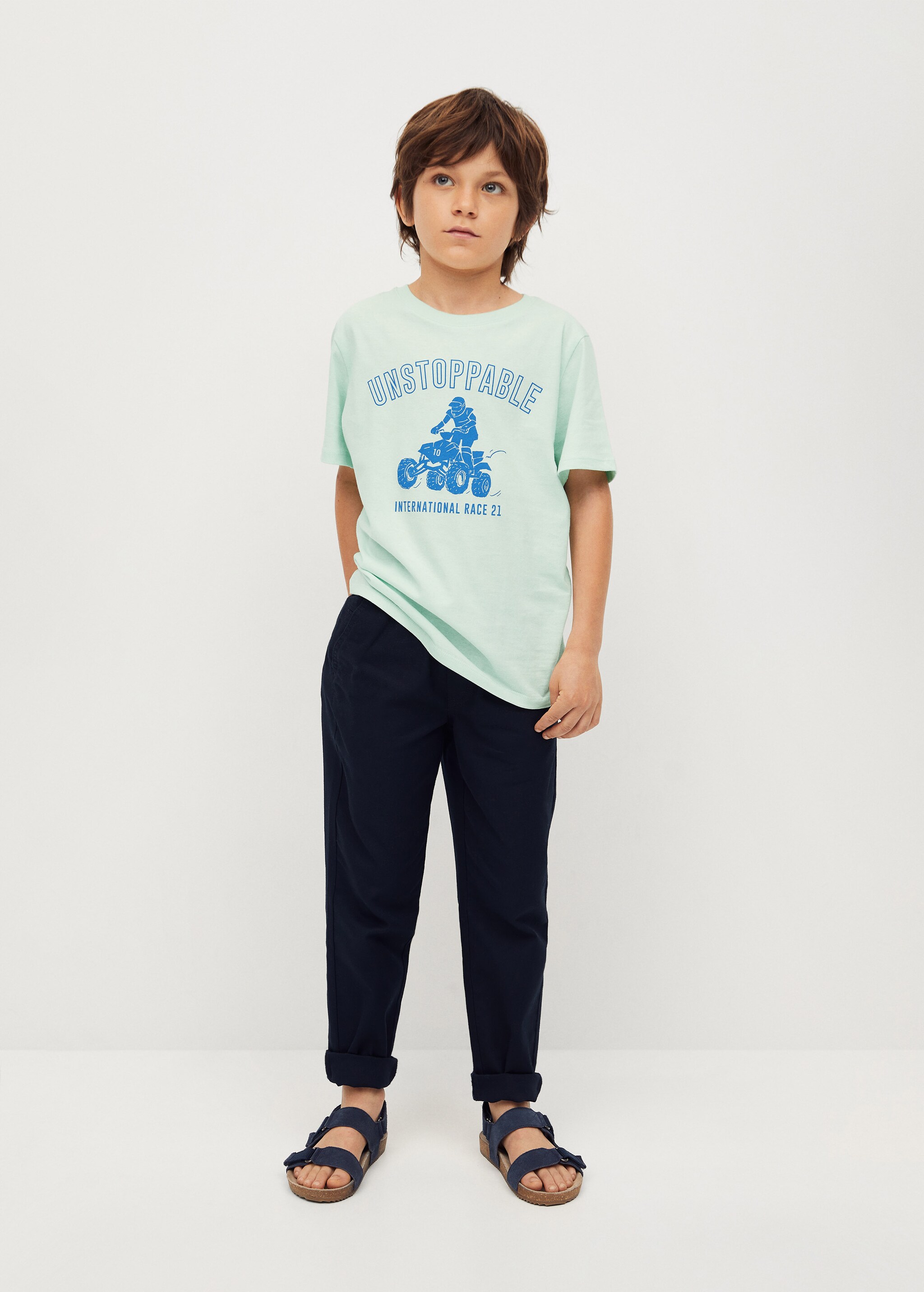 Bedrucktes Baumwoll-T-Shirt - Allgemeine Ansicht