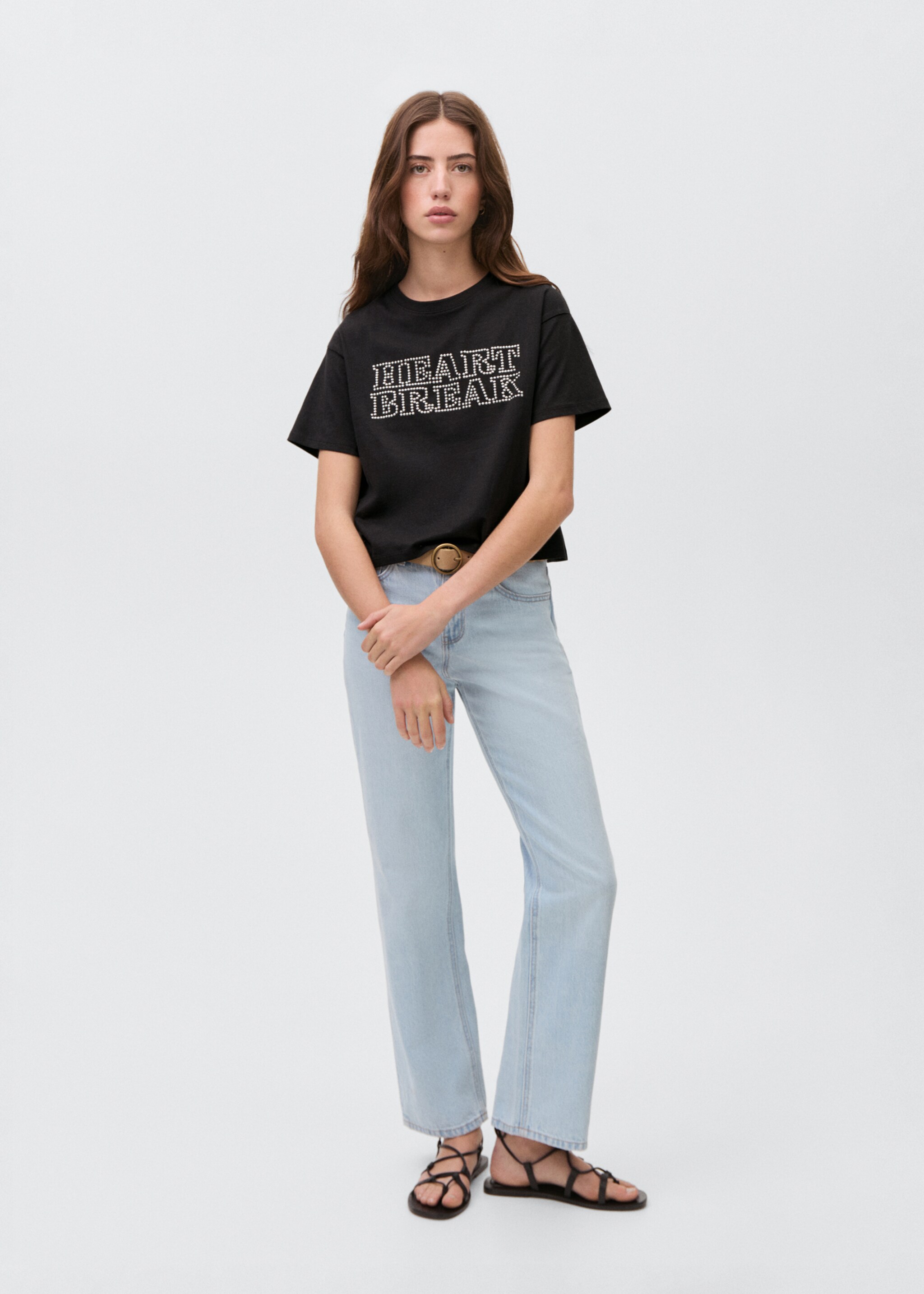 Samarreta missatge tatxons - Pla general, Gris antracita. Ref: 87017691-00.