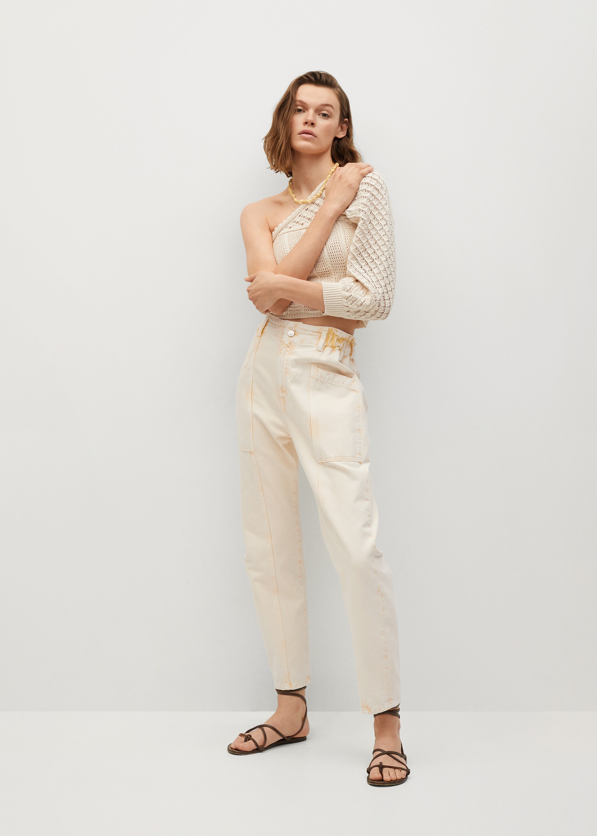 Jeans slouchy cintura elastica - Plano general