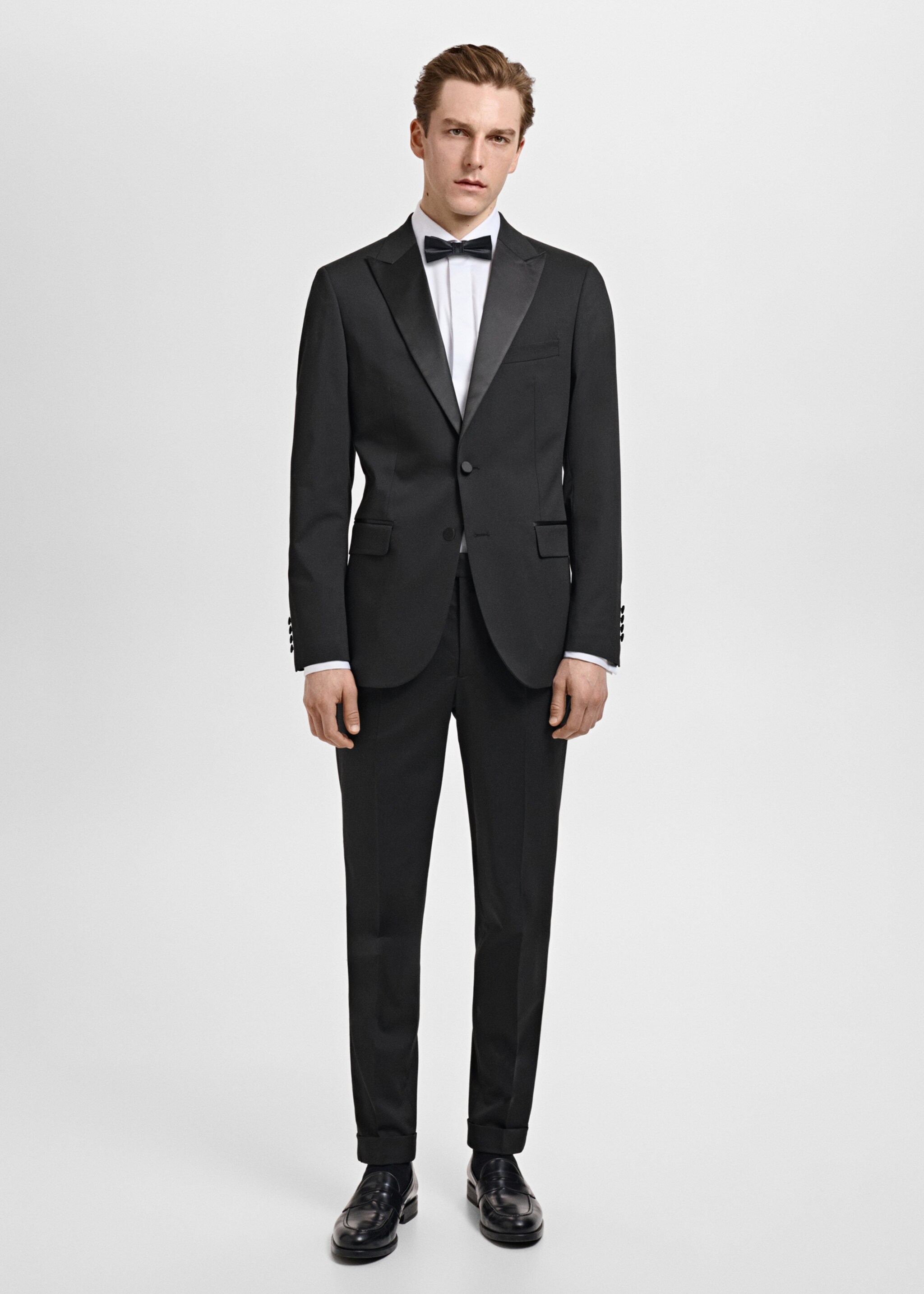 Straight-fit suit trousers - General plane, Black. Ref: 87017893-00.
