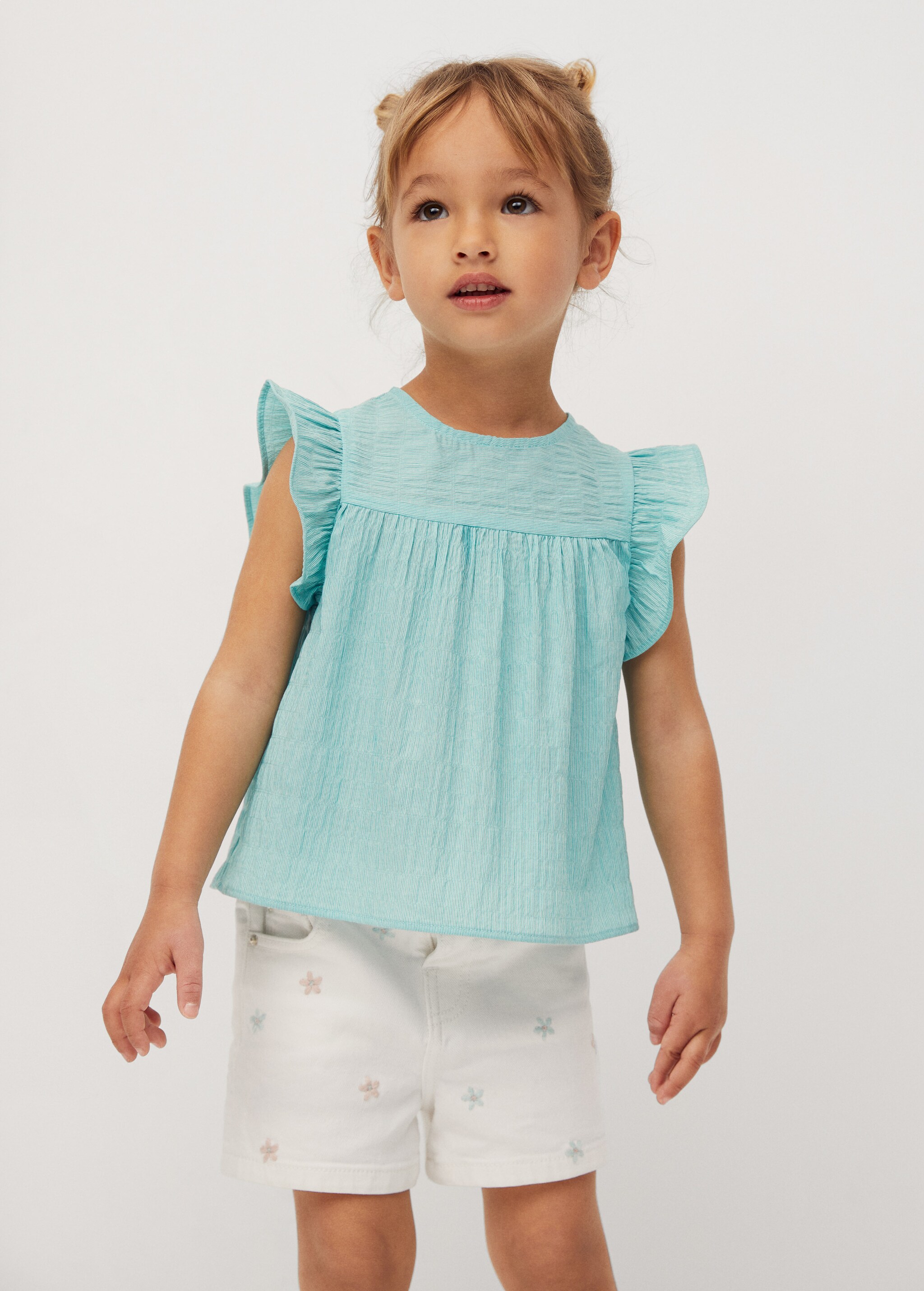 Short denim bordado - Plano general