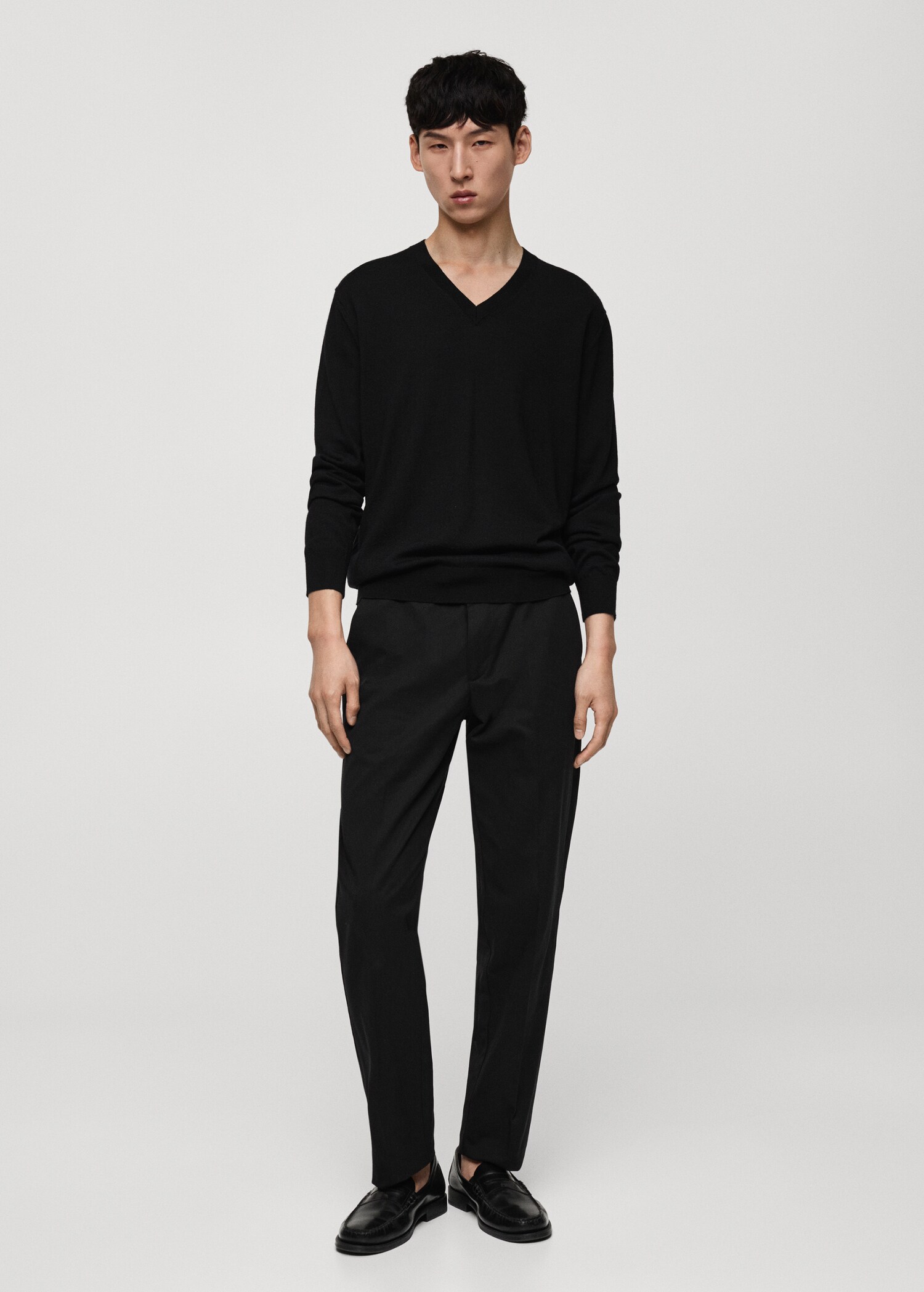 Regular-fit cotton trousers - General plane