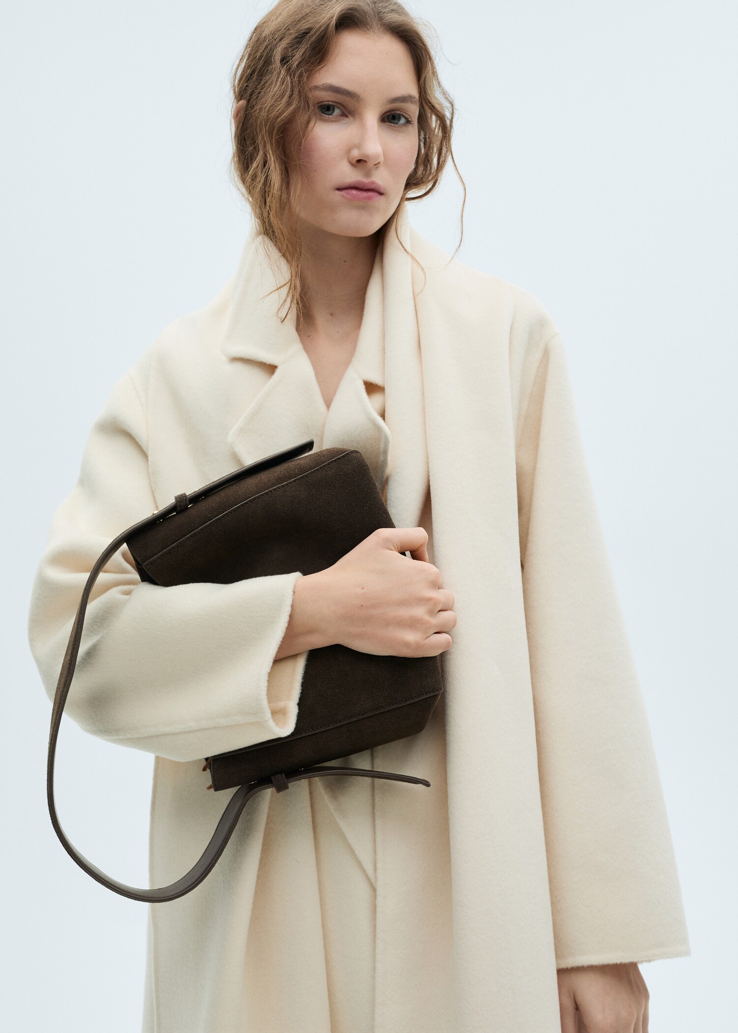 Suede mini shopper bag - General plane