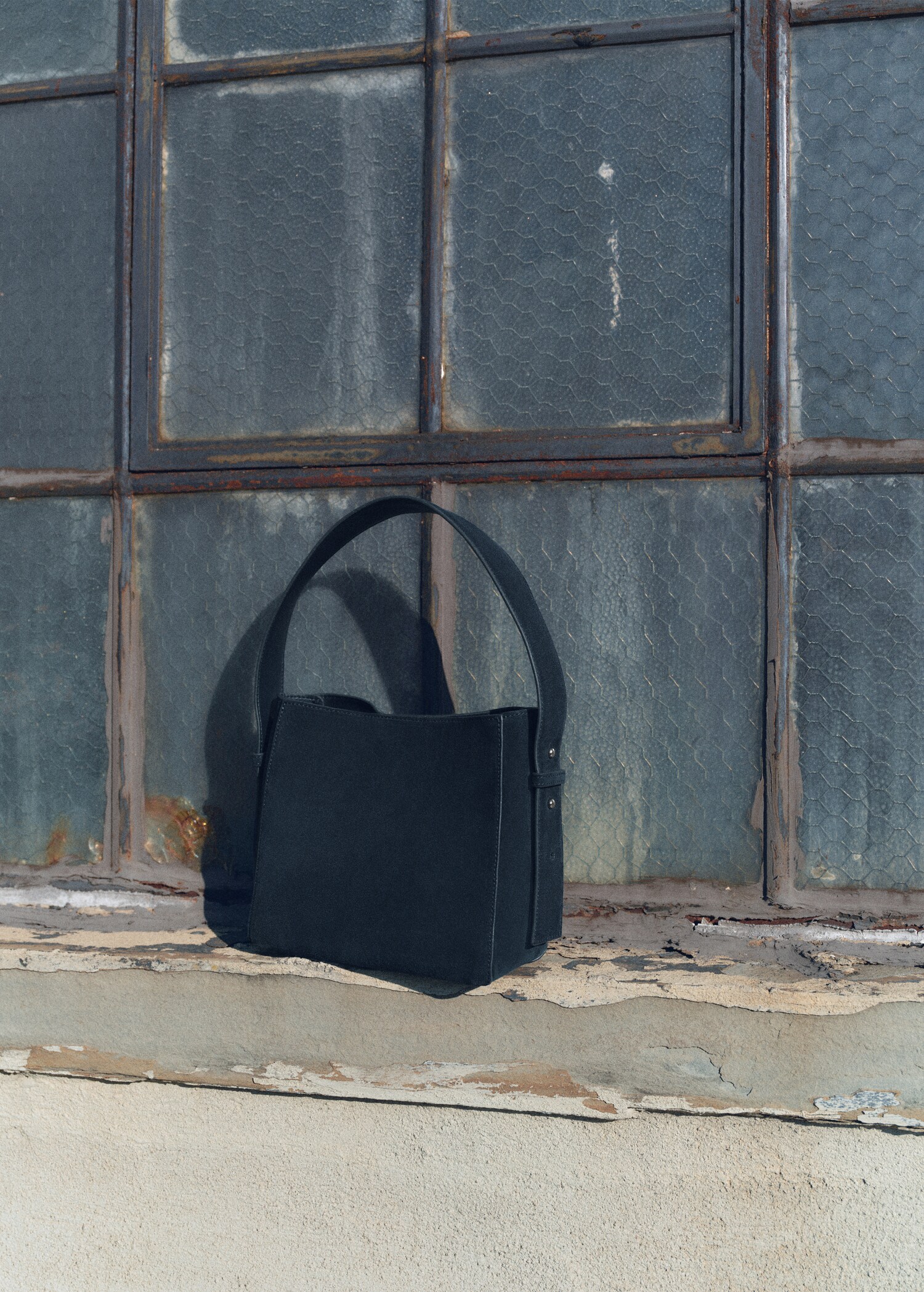 Suede mini shopper bag - General plane