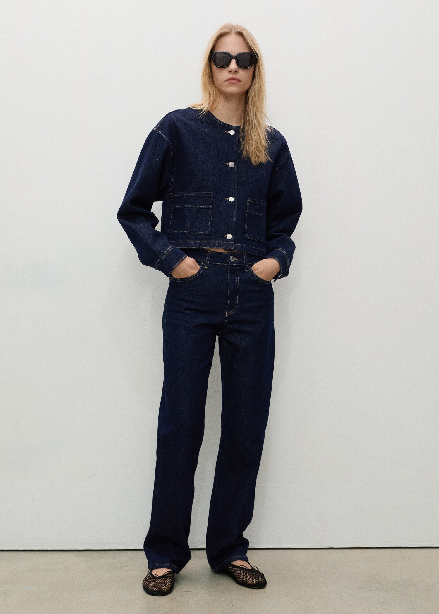 Rinse wash-jeans med rak passform Matilda - Allmän bild