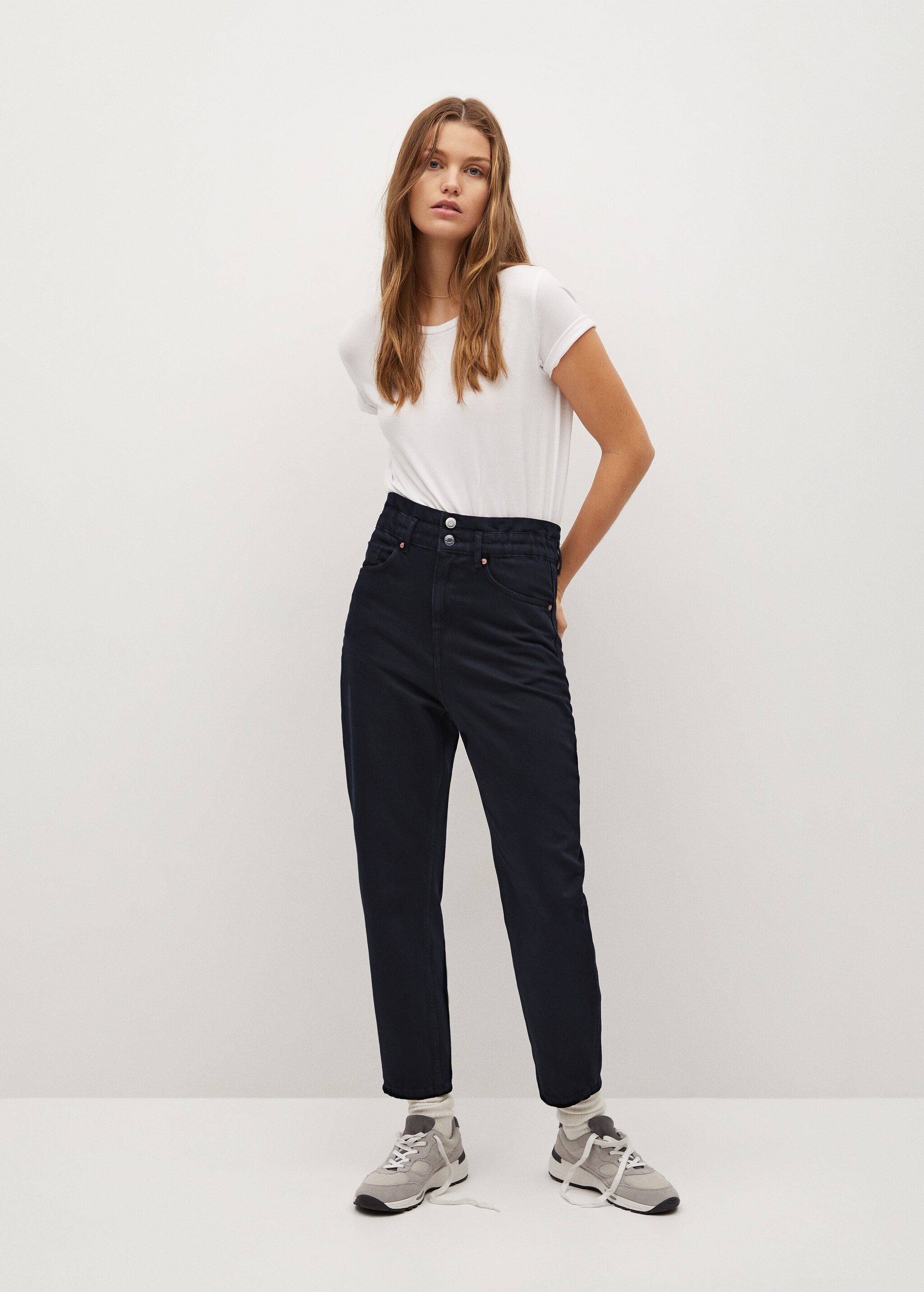 Jeans baggy cintura elástica - Plano general