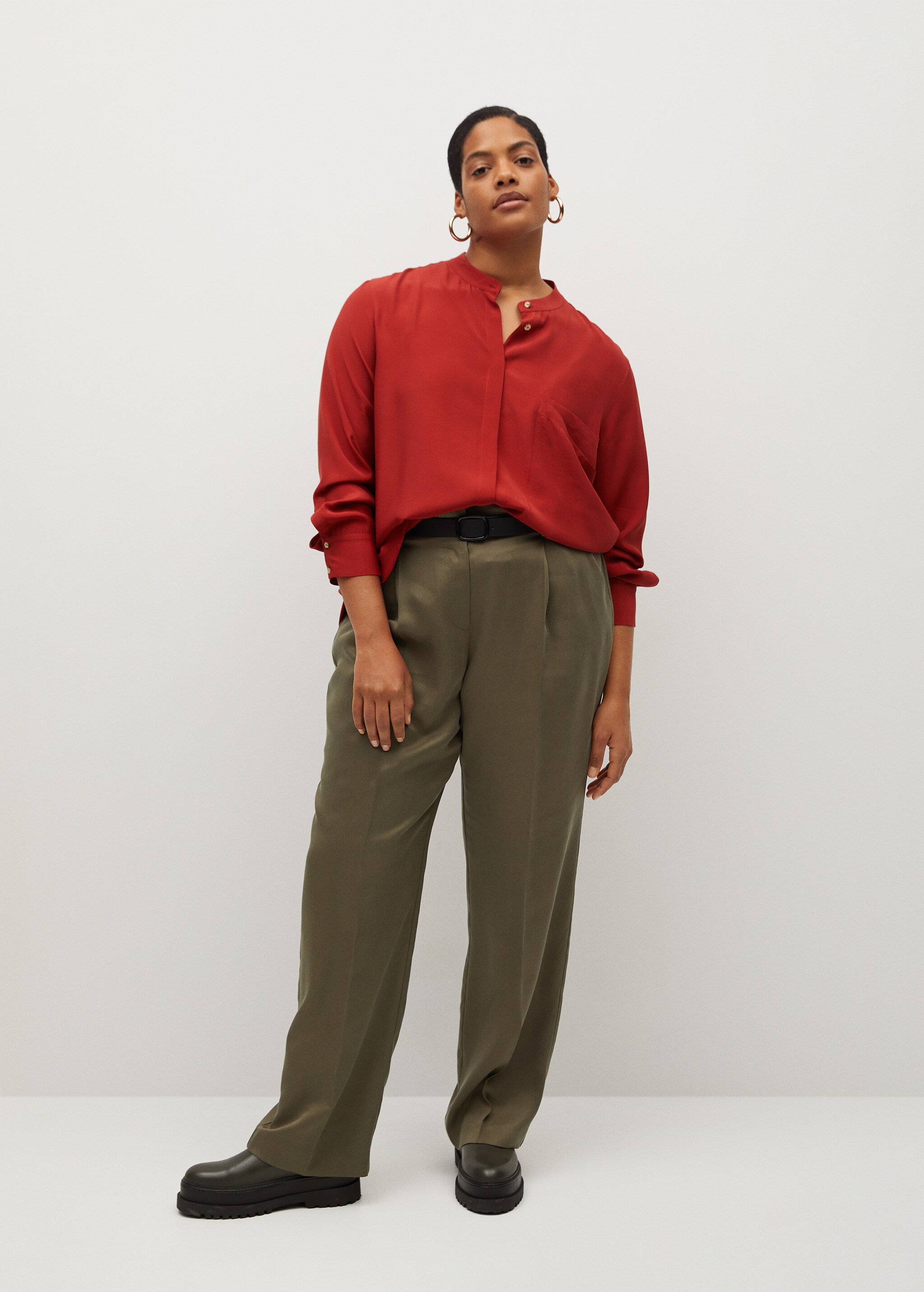 Belt straight-fit trousers - General plane