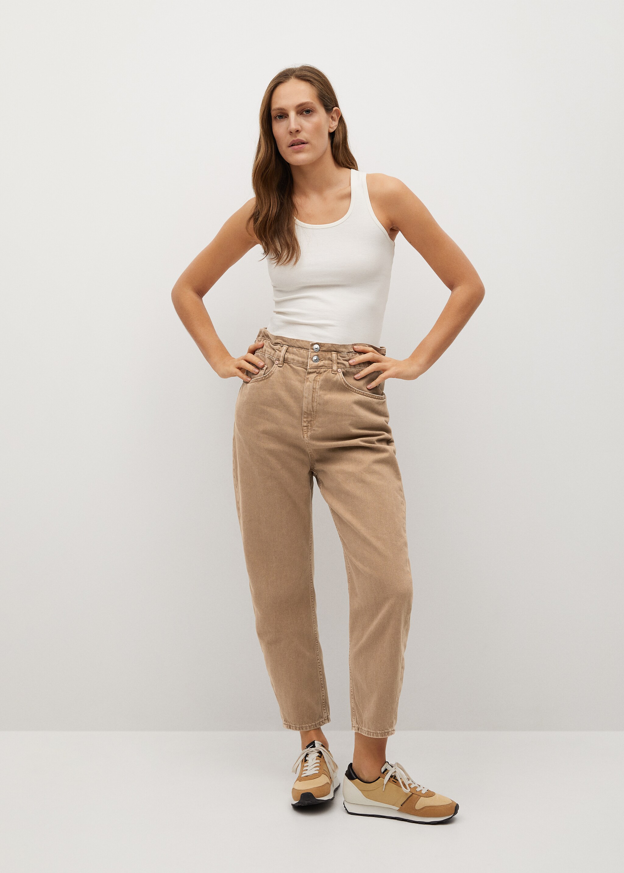 Jeans slouchy cintura elastica - Plano general