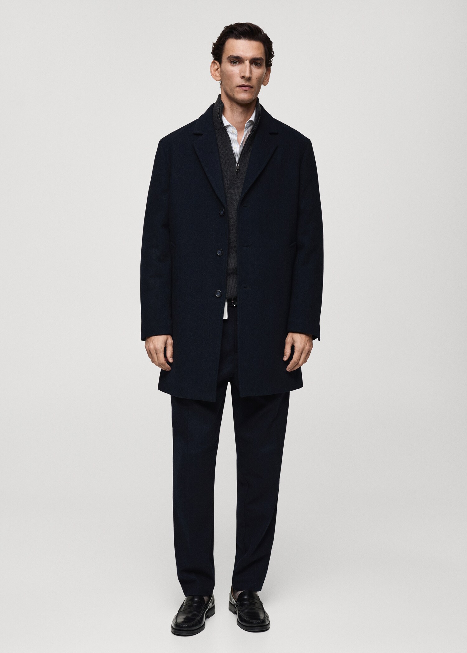 Wollmantel mit gestepptem Innenfutter - Allgemeine Ansicht