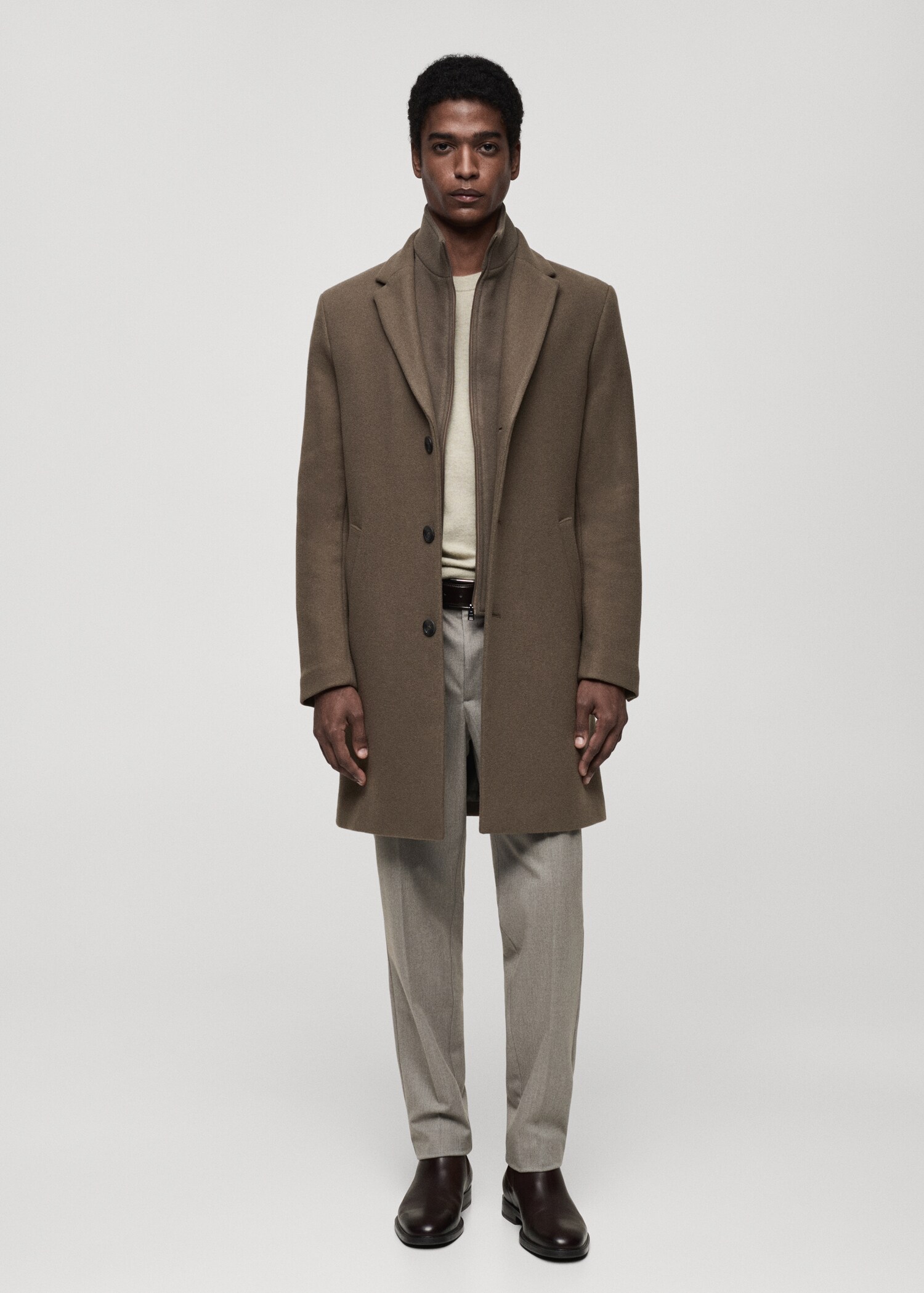 Manteau laine col amovible - Plan général