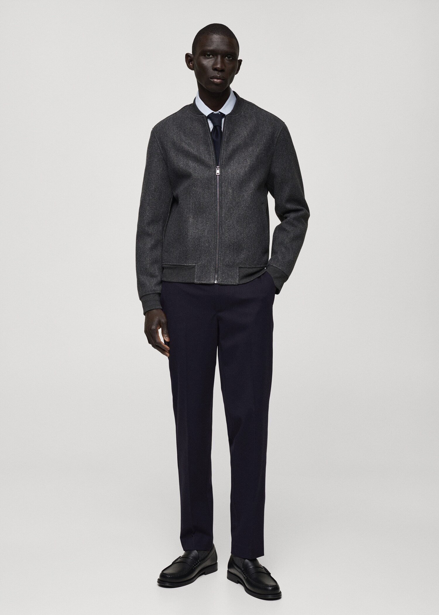 Flanelové kalhoty slim fit - Celkový náhled