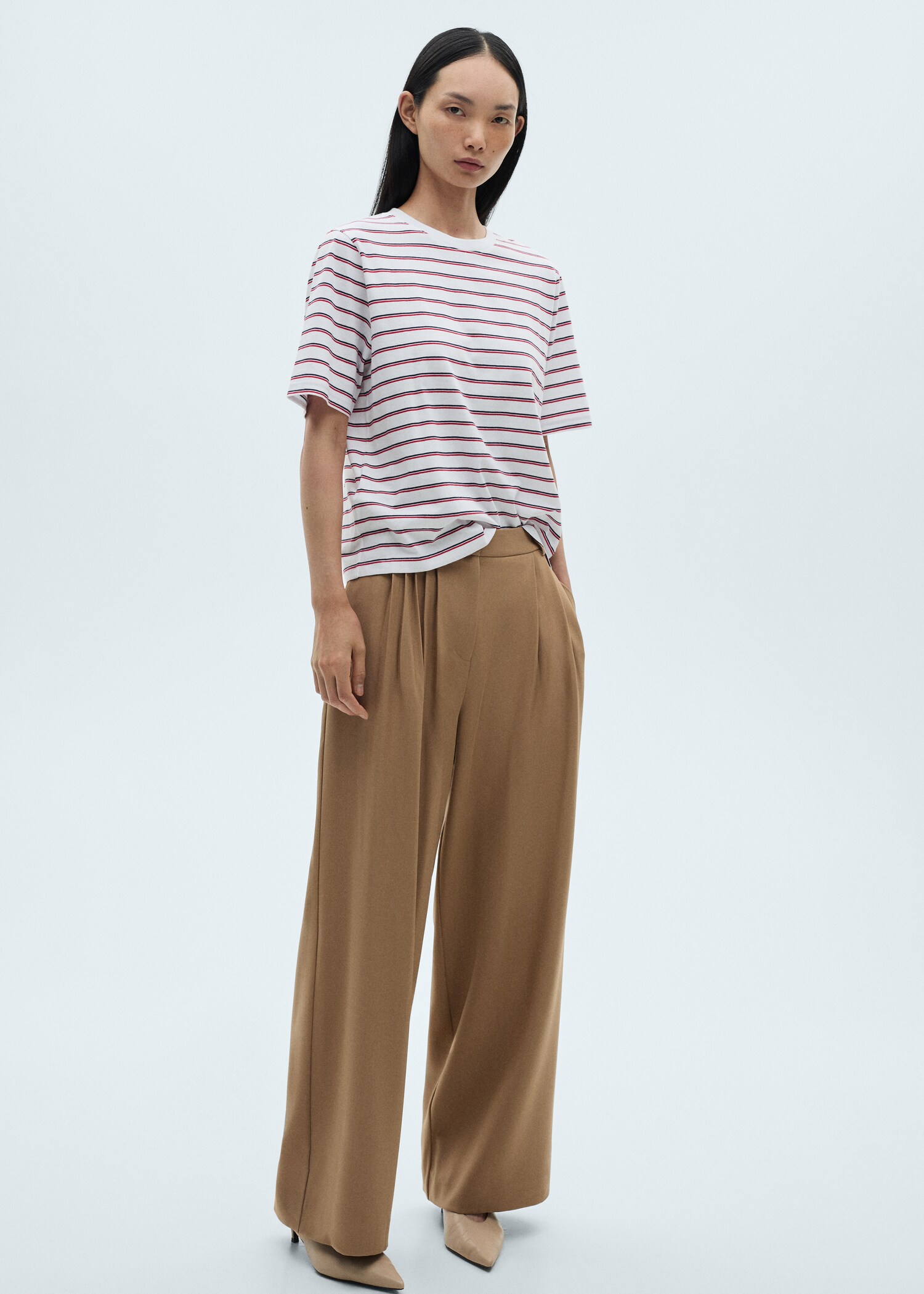 T-shirt coton à rayures - Plan général