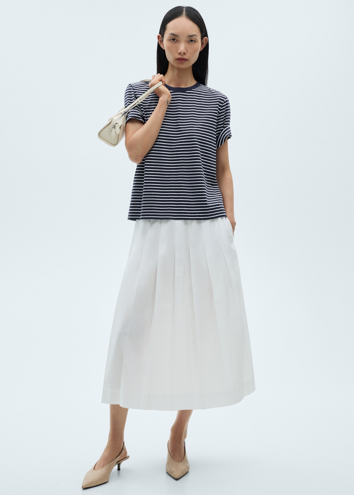 T-shirt coton à rayures - Plan général