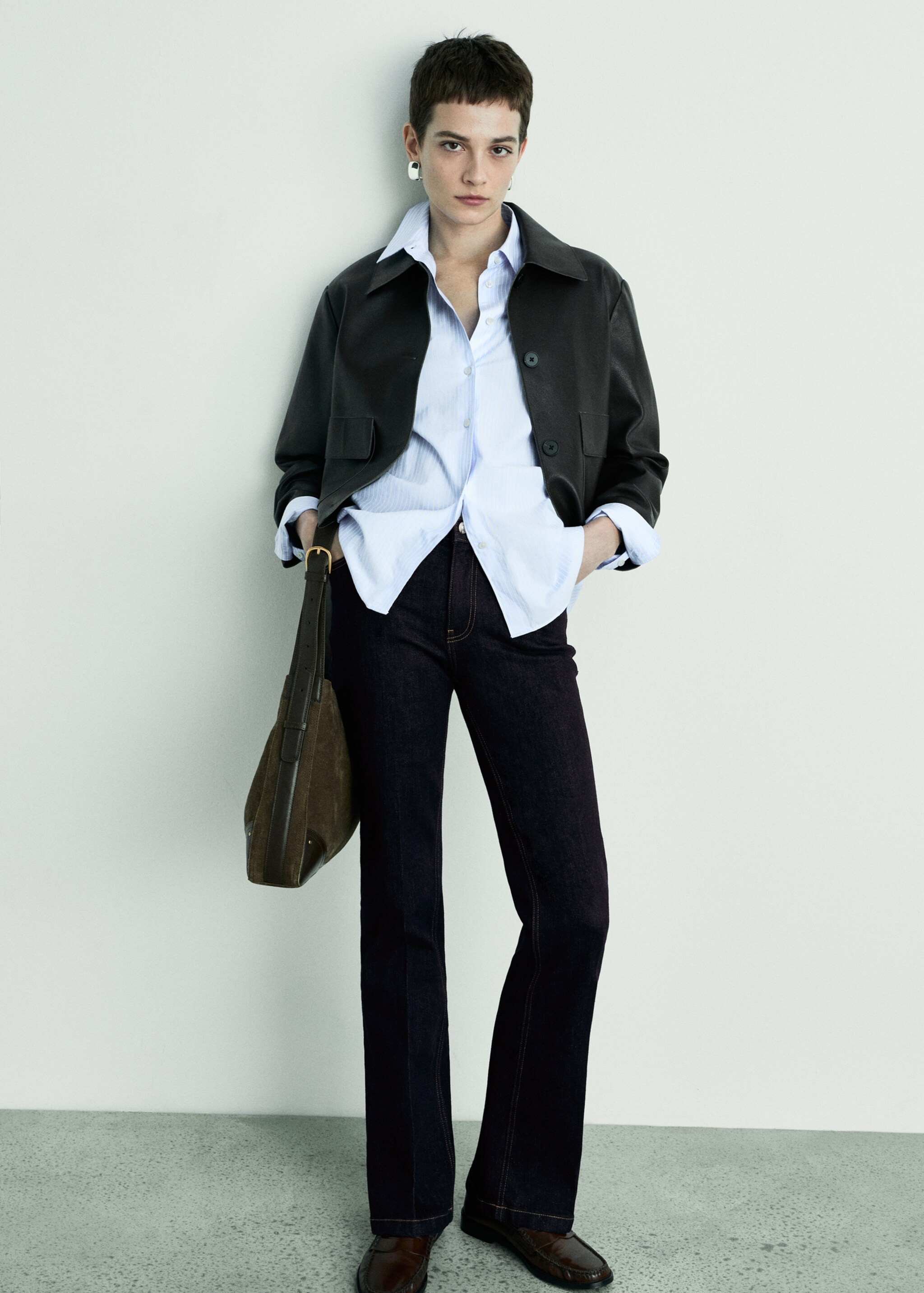 Flared rinse-wash jeans - General plane, Open Blue. Ref: 87020626-00.