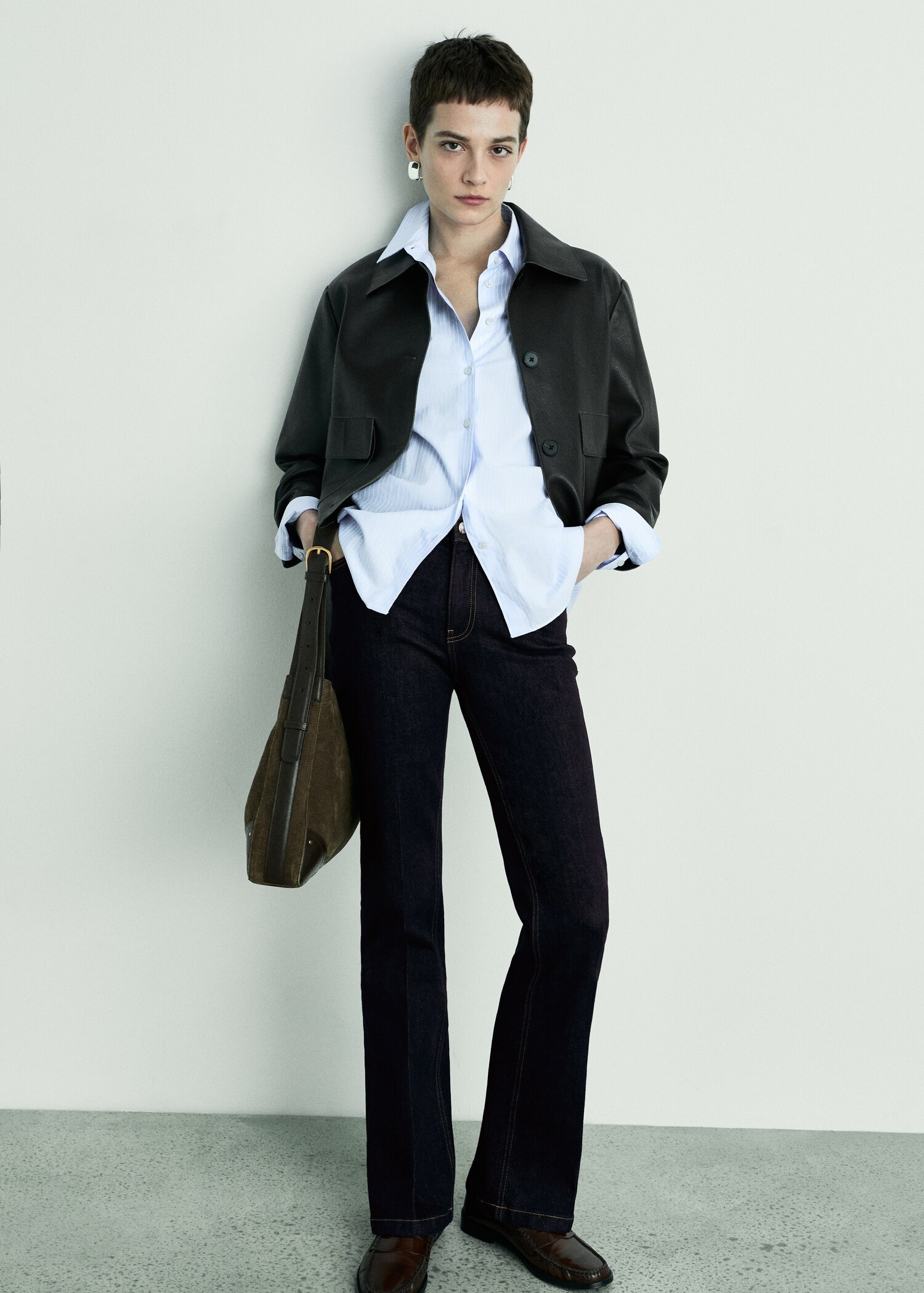 Flared rinse-wash jeans - General plane