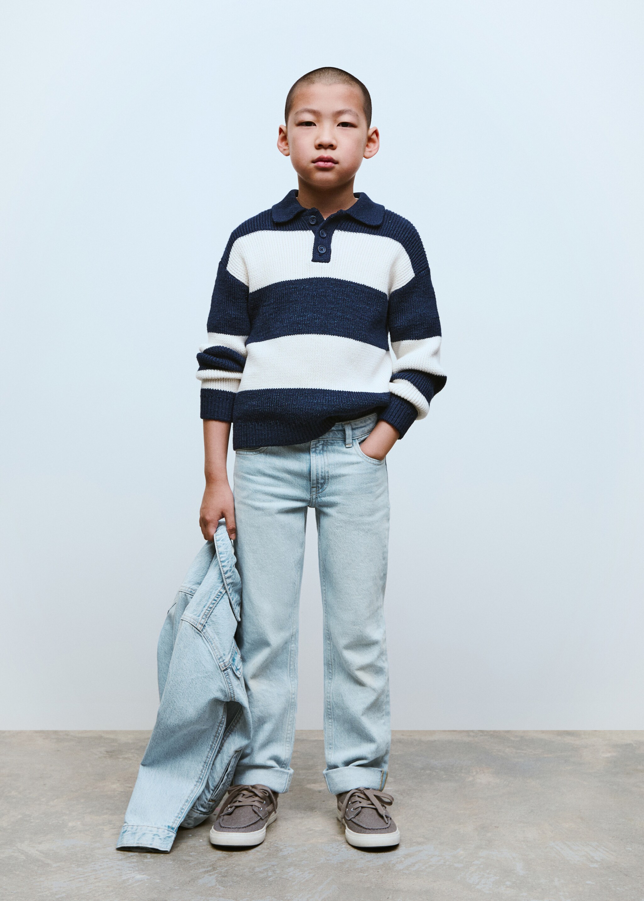 Gerade Jeans mit Umschlag - Allgemeine Ansicht, Hellblau. Ref: 87020628-00.