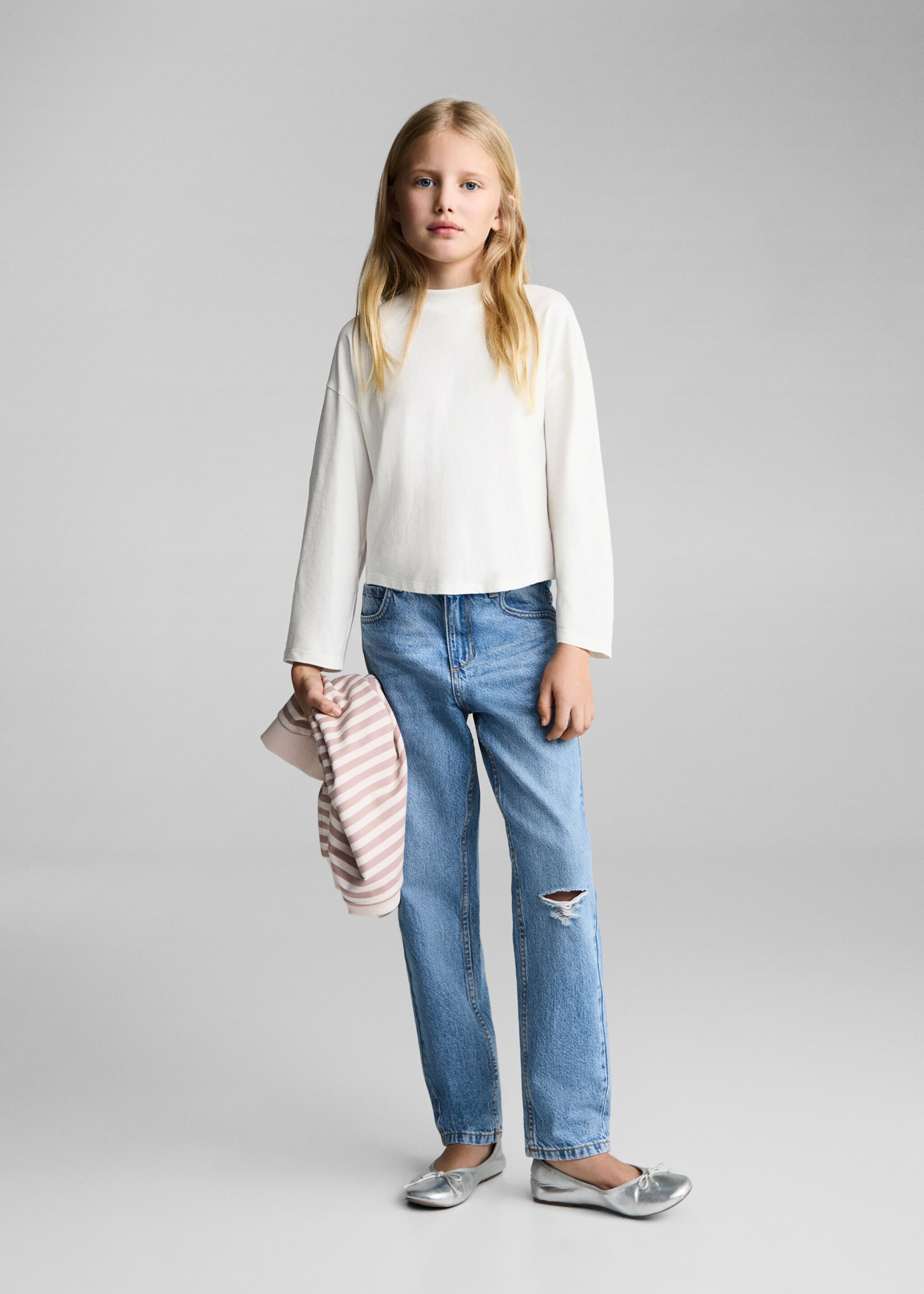 Plain cotton t-shirt - General plane, Ecru. Ref: 87020657-00.